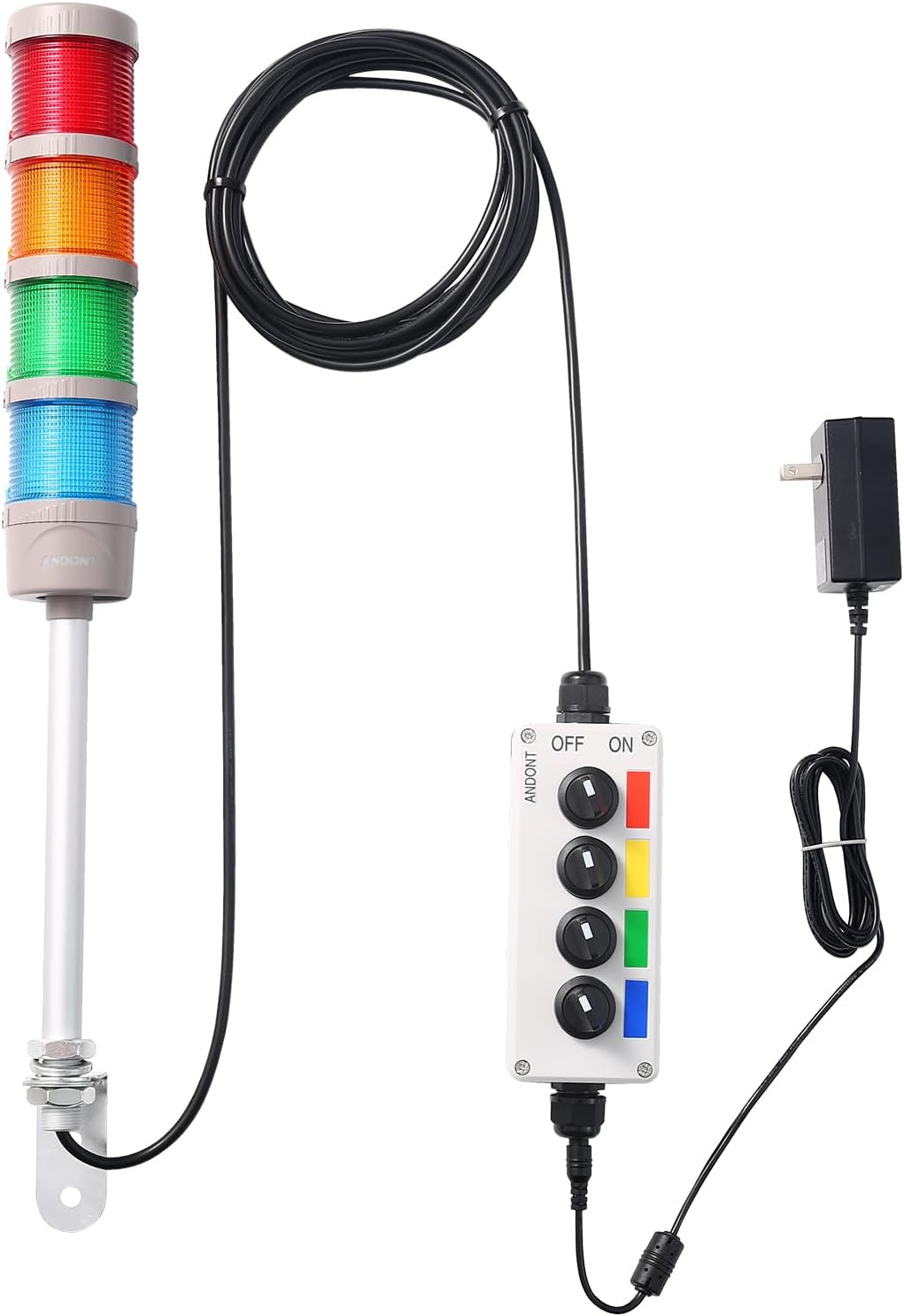 ABB Switch. Mean Well 120V-24V Power Adapter & 16ft Extension Cable for Factory Manufacturing