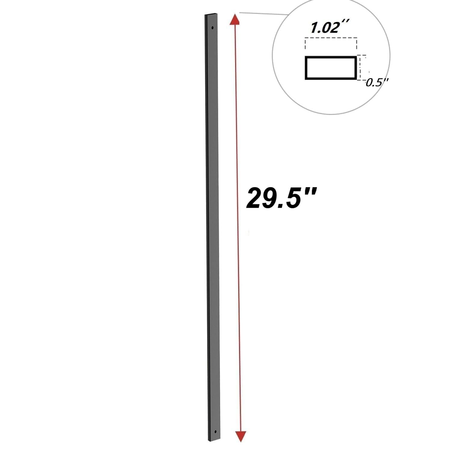HZIU 60 Pack 29.5 Deck Balusters .Rectangular Stainless Steel Railing Kit | Rustproof Side Mount Spindles Railings with End Caps & Screws–Modern Porch Balusters for Patio. Balcony&Outdoor Staircases - Amazon.com