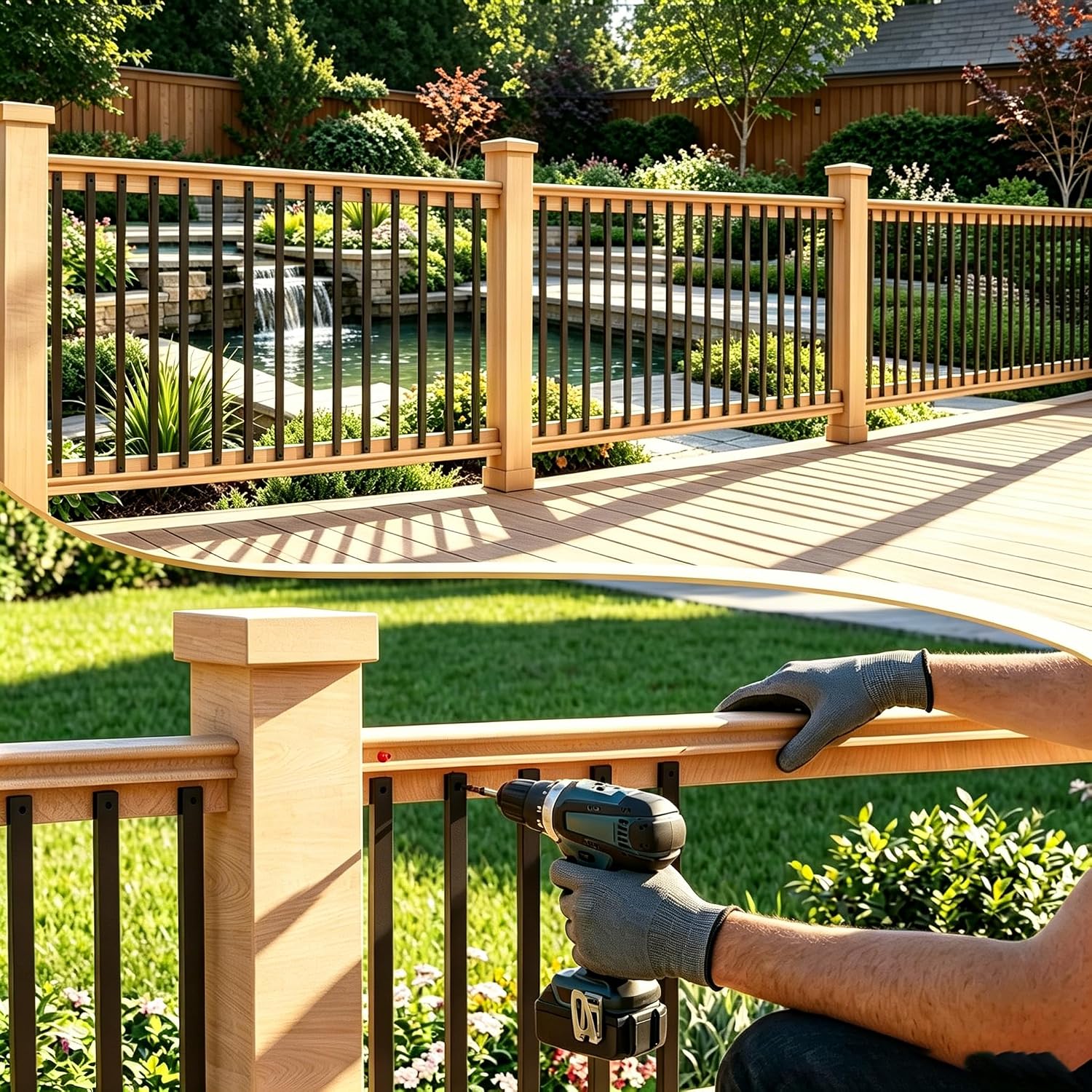 HZIU 60 Pack 29.5 Deck Balusters .Rectangular Stainless Steel Railing Kit | Rustproof Side Mount Spindles Railings with End Caps & Screws–Modern Porch Balusters for Patio. Balcony&Outdoor Staircases - Amazon.com