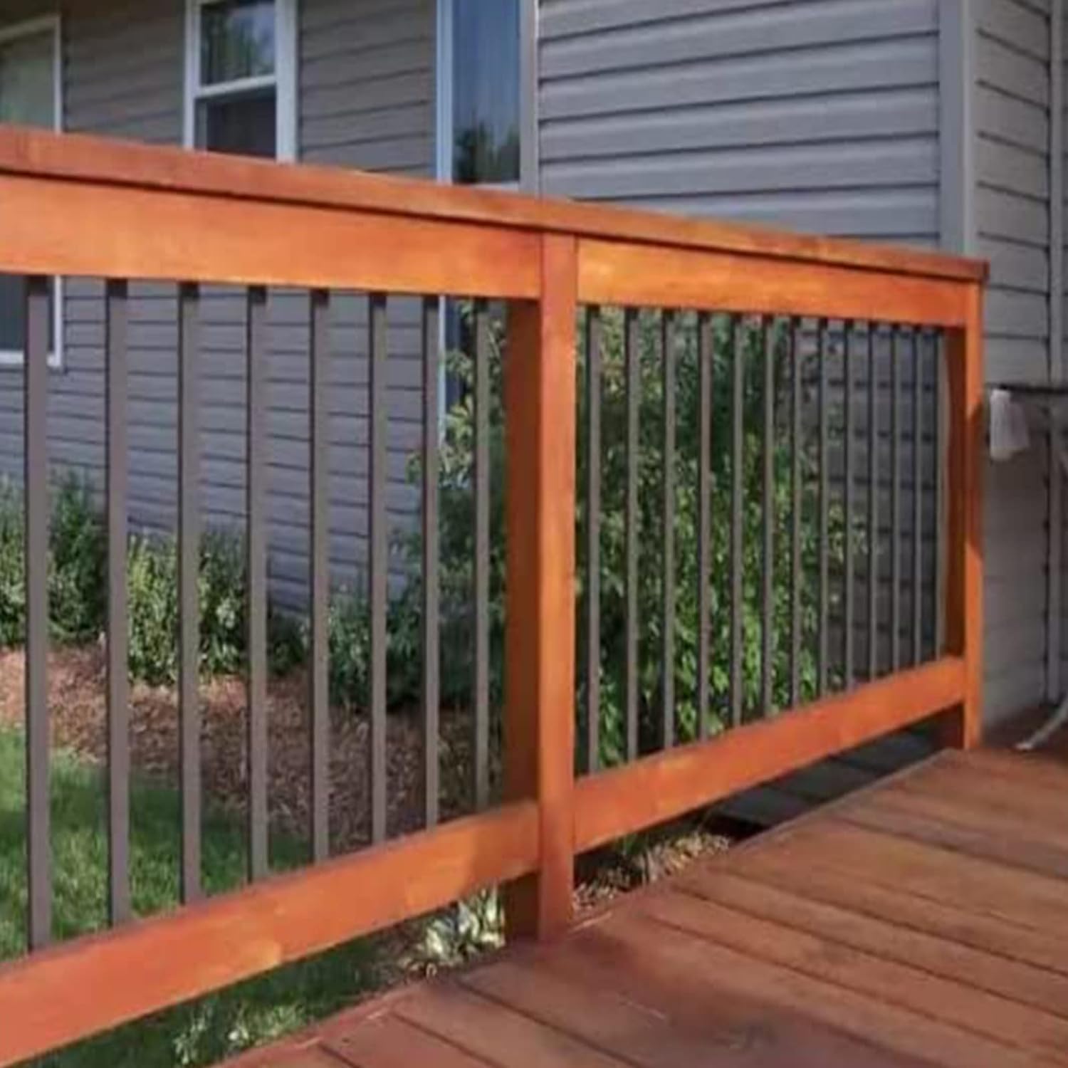 HZIU 60 Pack 29.5 Deck Balusters .Rectangular Stainless Steel Railing Kit | Rustproof Side Mount Spindles Railings with End Caps & Screws–Modern Porch Balusters for Patio. Balcony&Outdoor Staircases - Amazon.com