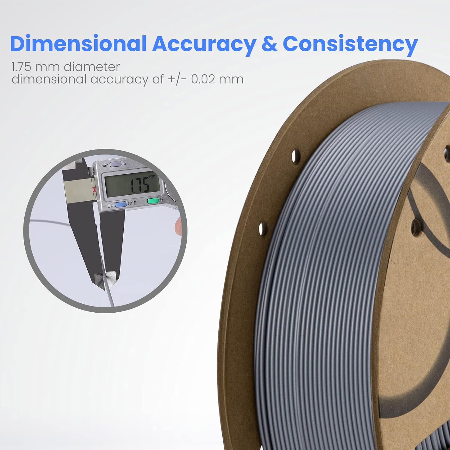 ELEGOO PLA Filament 1.75mm Black & White 10KG. 3D Printer Filament Bulk Dimensional Accuracy +/- 0.02mm. 10 Pack 1kg Cardboard Spool(2.2lbs) 3D Printing Filament Fits for Most FDM 3D Printers