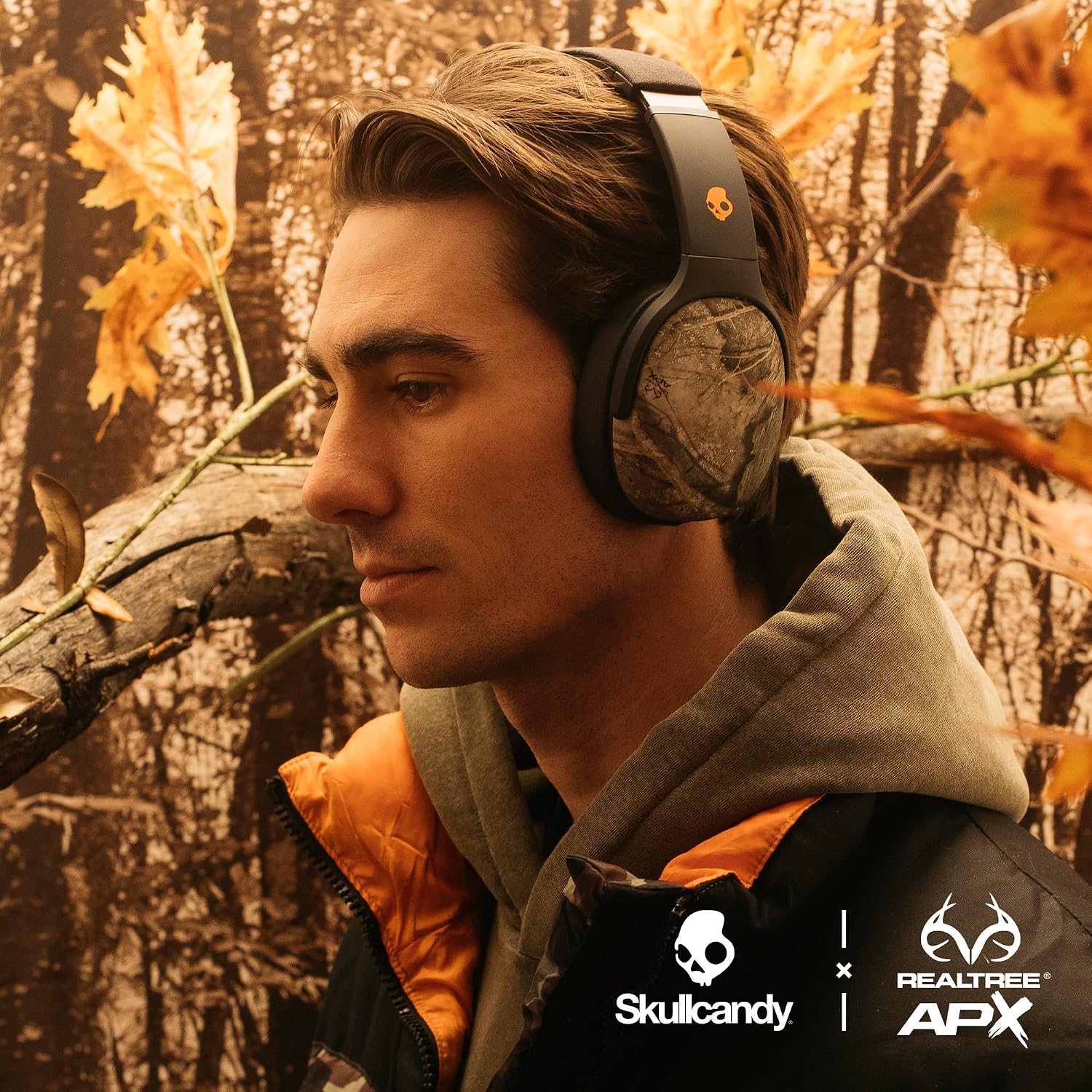 Skullcandy Crusher Evo Wireless Over-Ear Headphones - Realtree APX | Multi-Sensory Bass. Noise Isolating Over-Ear Fit. 40 Hours Battery. Microphone. Working Out. Gym. Travel. Studying. Music