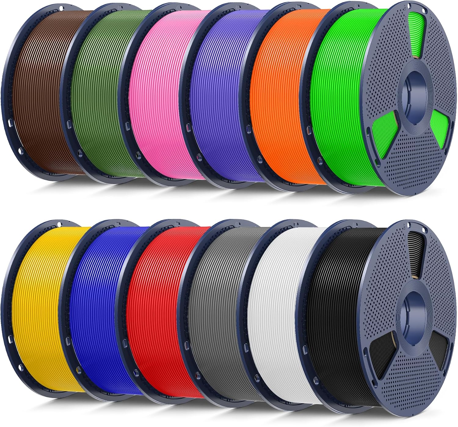 SUNLU PETG Filament 1.75mm.12kg.12 Color Combination | 3D Printer Filament.Less Stringing.High Toughness.High Strength.Dimensional Accuracy +/- 0.02mm