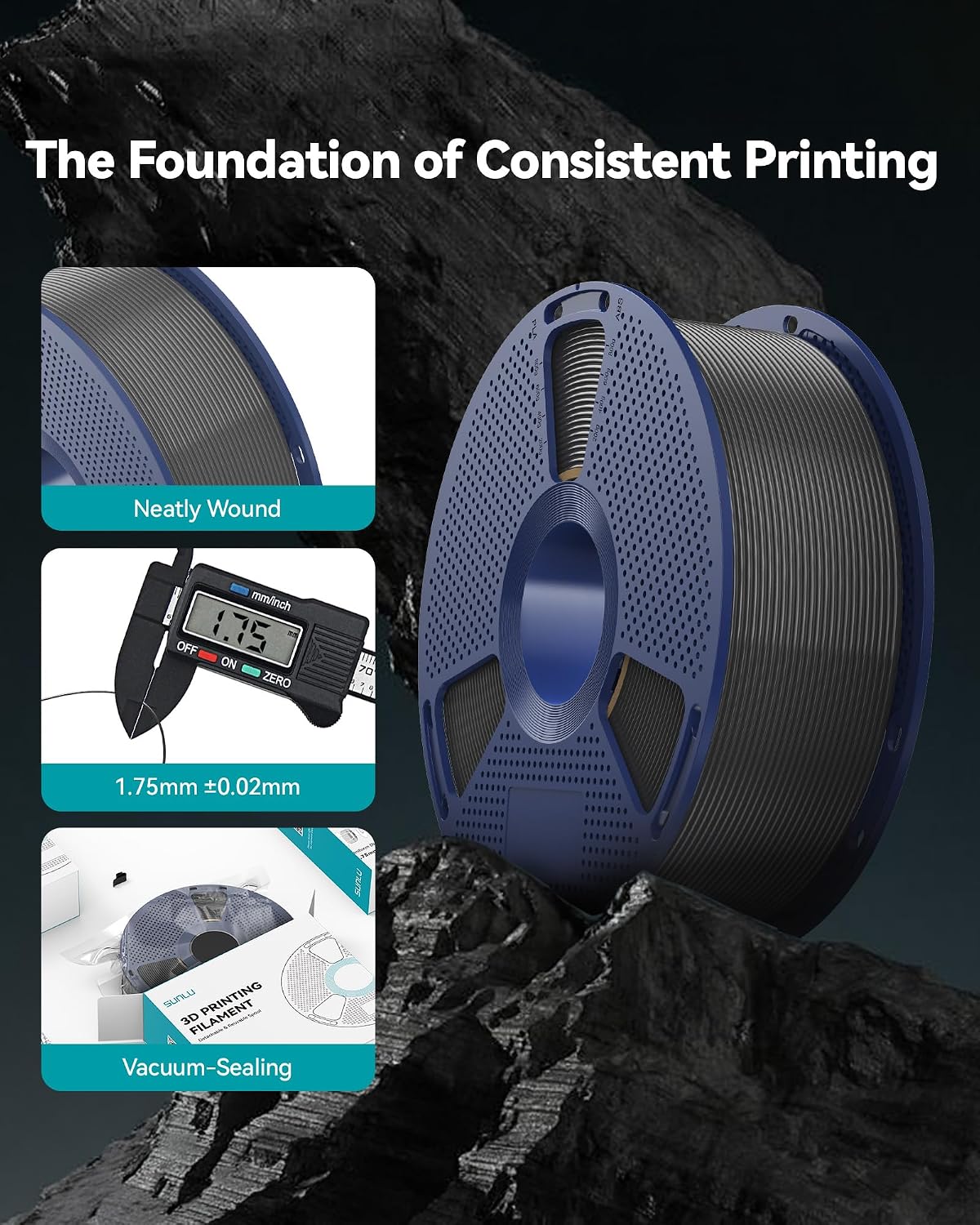 SUNLU PETG Filament 1.75mm.12kg.12 Color Combination | 3D Printer Filament.Less Stringing.High Toughness.High Strength.Dimensional Accuracy +/- 0.02mm