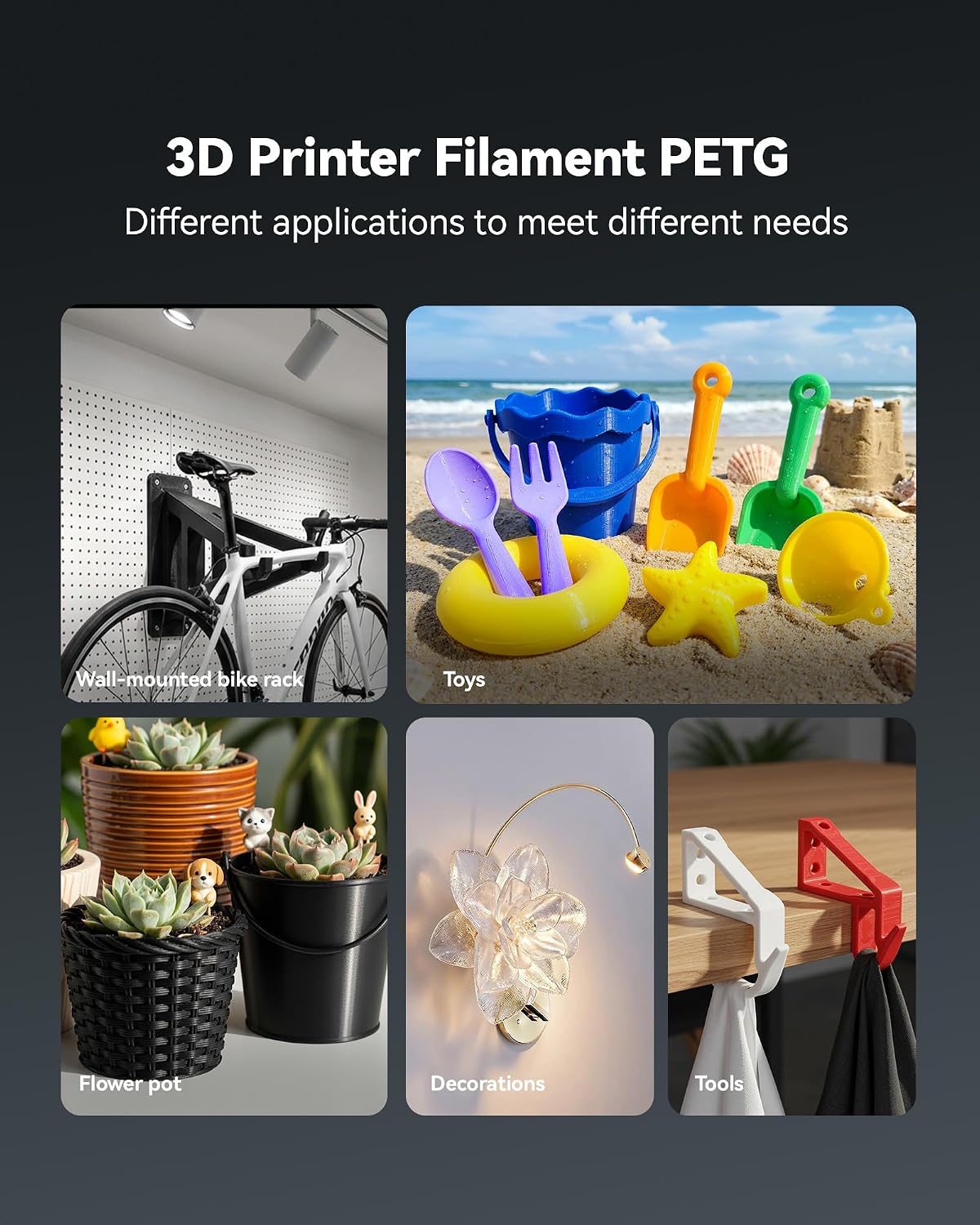 SUNLU PETG Filament 1.75mm.12kg.12 Color Combination | 3D Printer Filament.Less Stringing.High Toughness.High Strength.Dimensional Accuracy +/- 0.02mm