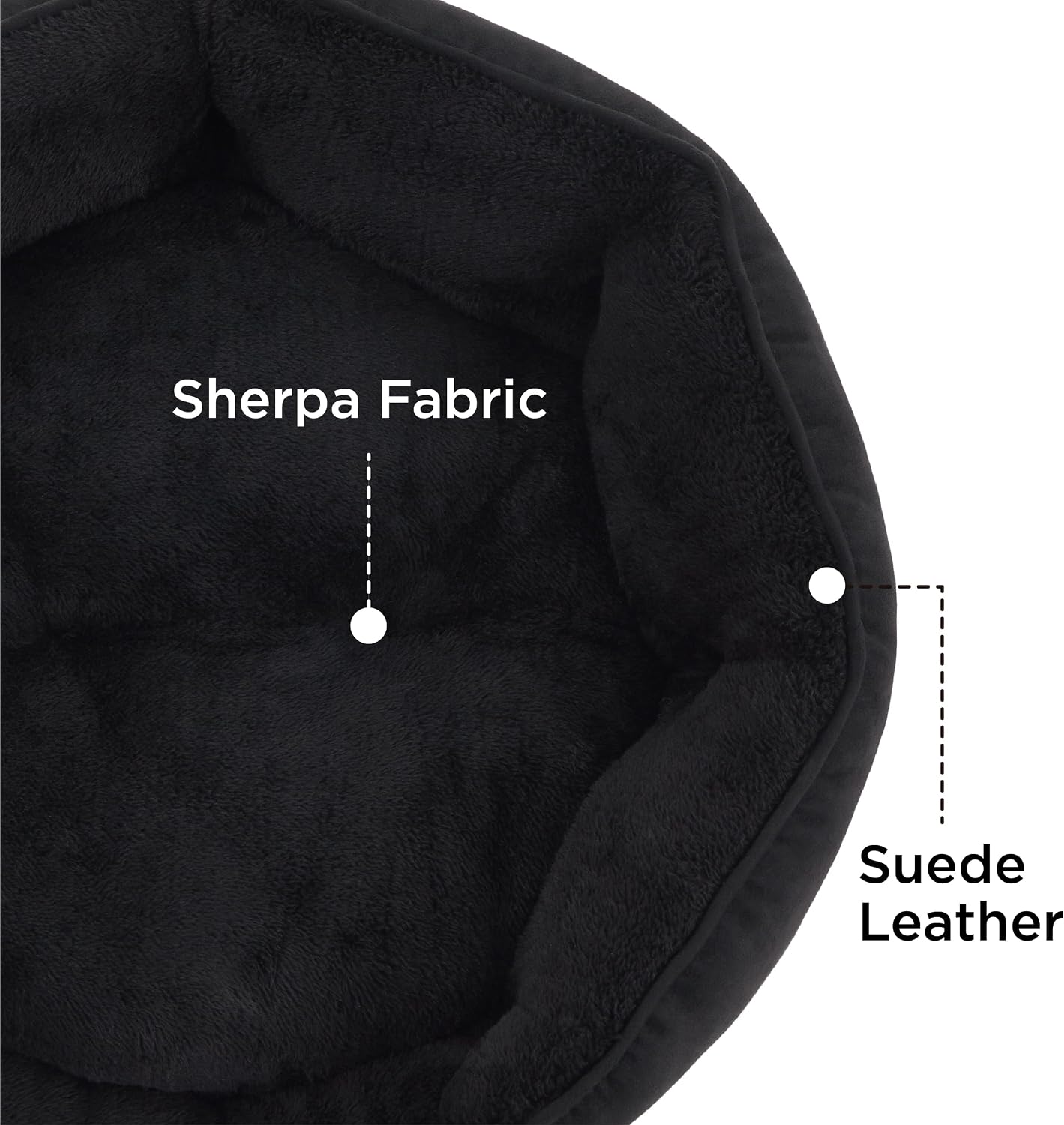 Bedsure Small Dog Bed Washable.Round Cat Beds for Indoor Cats.20in Black | Soft Plush Pet Bed.Dog Beds for Small Dogs for Puppy and Kittens.Anti-Slip Bottom.Easy to Clean
