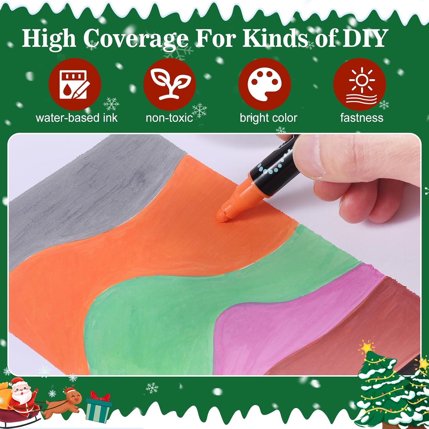 120 Colors Precision Dual Tip Acrylic Paint Markers Pens - Dot & Fine | Works on Rock. Wood. Fabric. Canvas. Glass. Scrapbook. Paper. Ceramic. Egg. DIY Craft Art Gift - Classroom & School Supplies