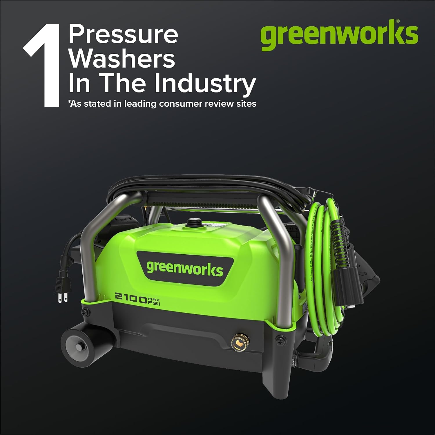 Greenworks 2100 PSI (1.2 GPM) Electric Pressure Washer