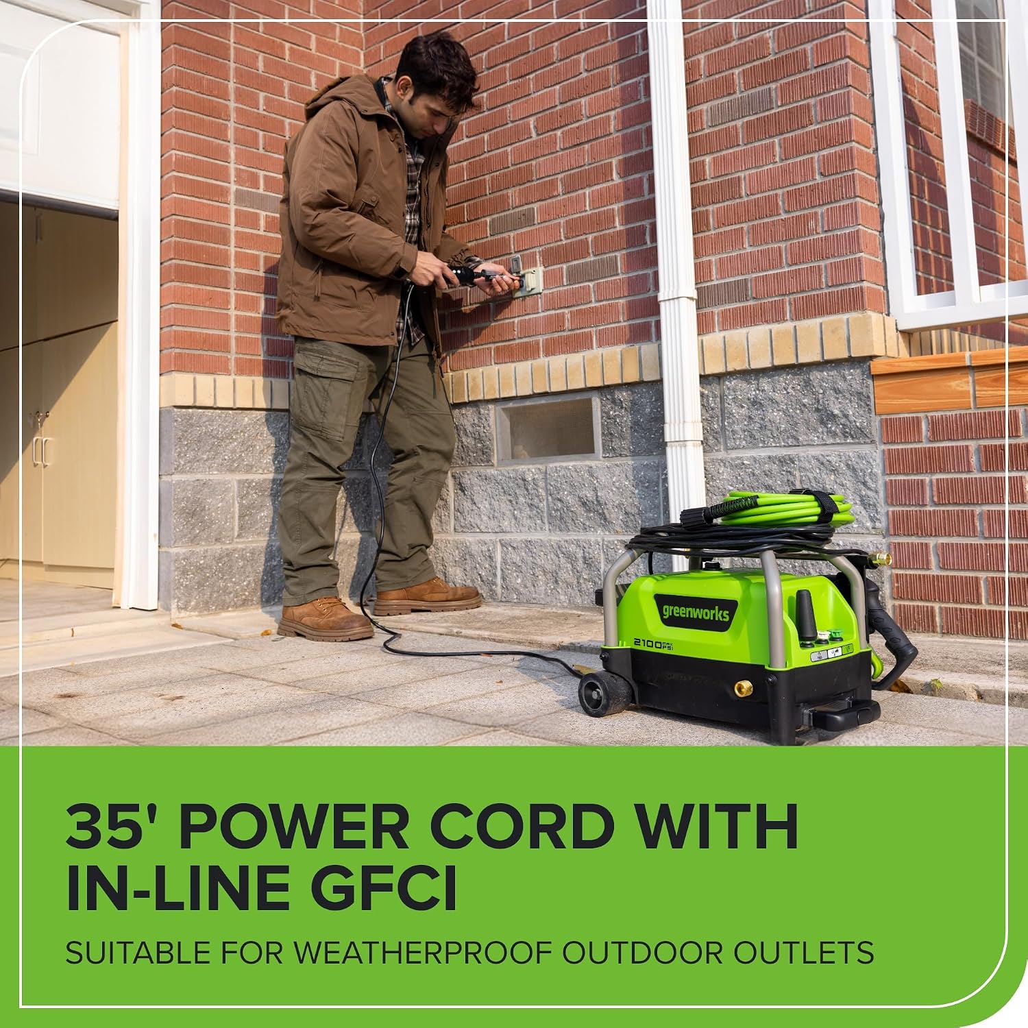Greenworks 2100 PSI (1.2 GPM) Electric Pressure Washer