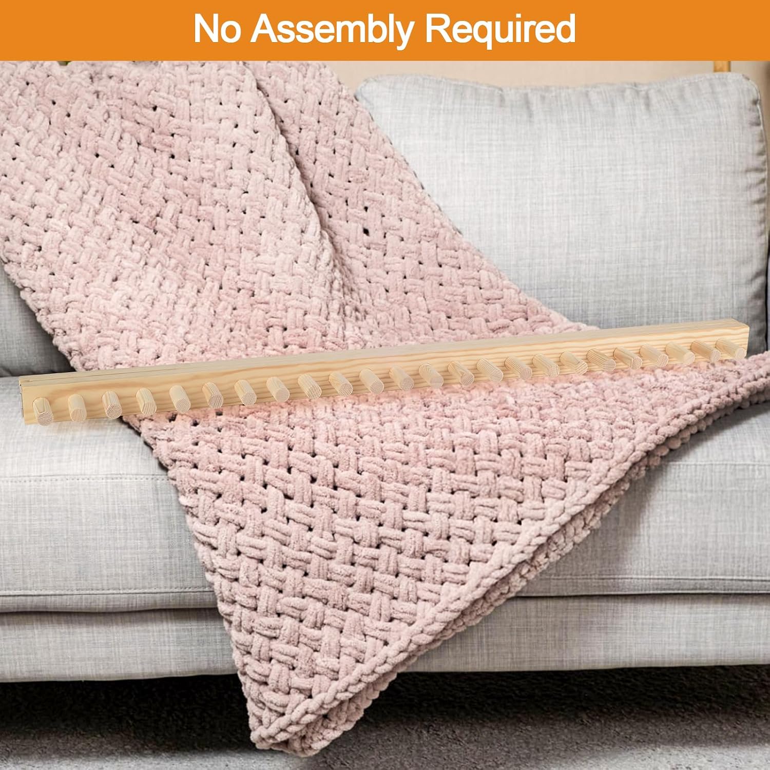 QWM 84 Chunky Blankets Loom Knitting Looms Long Installation Free and Adjustable Foldable Portable Extra Loom Large 38.48.60. 72.84.96 Inch