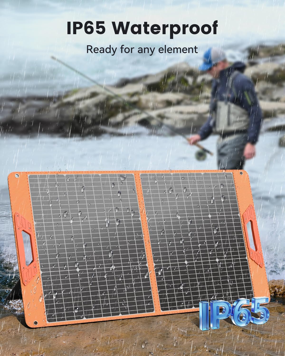 SOLUPUP 100W Portable Solar Panel for Power Station. 23.5% High Efficiency Foldable Solar Charger with DC/XT60/Anderson Cable. QC3.0 USB Outputs. IP65 Waterproof for Outdoor Camping RV Off-Grid