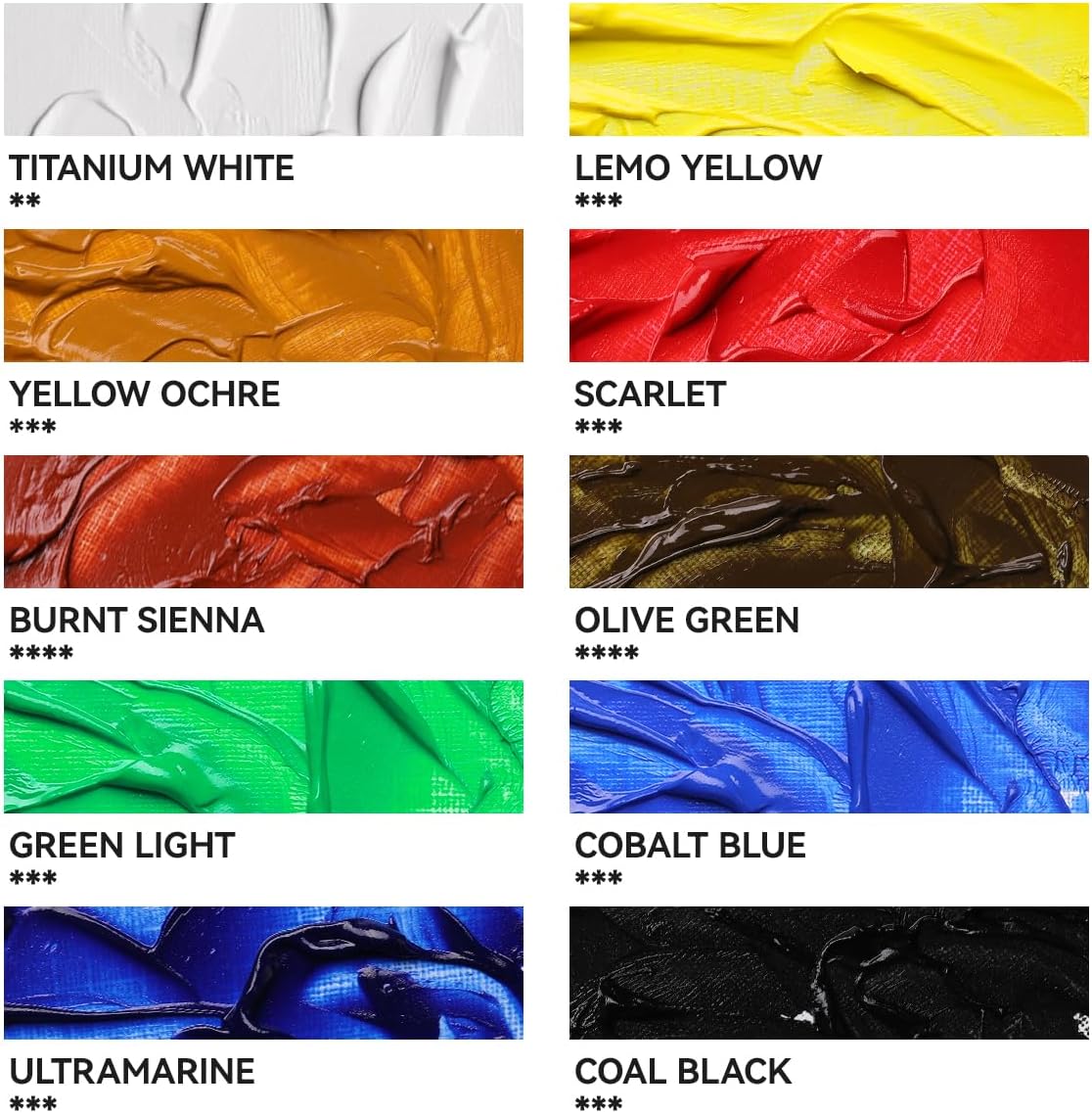 Paul Rubens Oil Paint. 10 Basic Colors*170 ml Large Professional Tubes | Oil Based Paint with High Saturation. Creamy Texture. and Consistency.Art Supplies for Artists. Students. Beginners