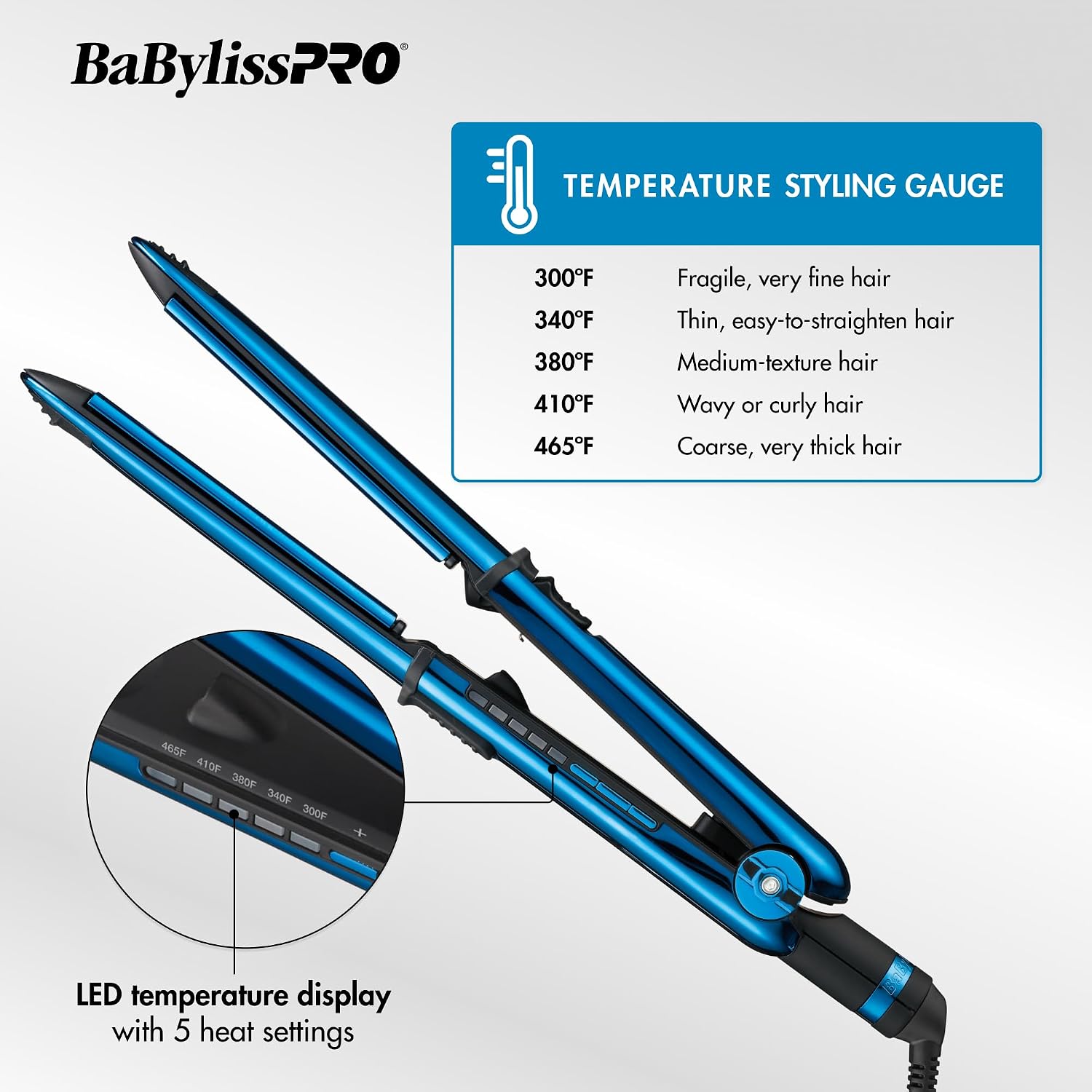 BaBylissPRO Nano Titanium 1 1/4 Prima Styling Iron and 1 1/4 Extended Barrel Curling Iron