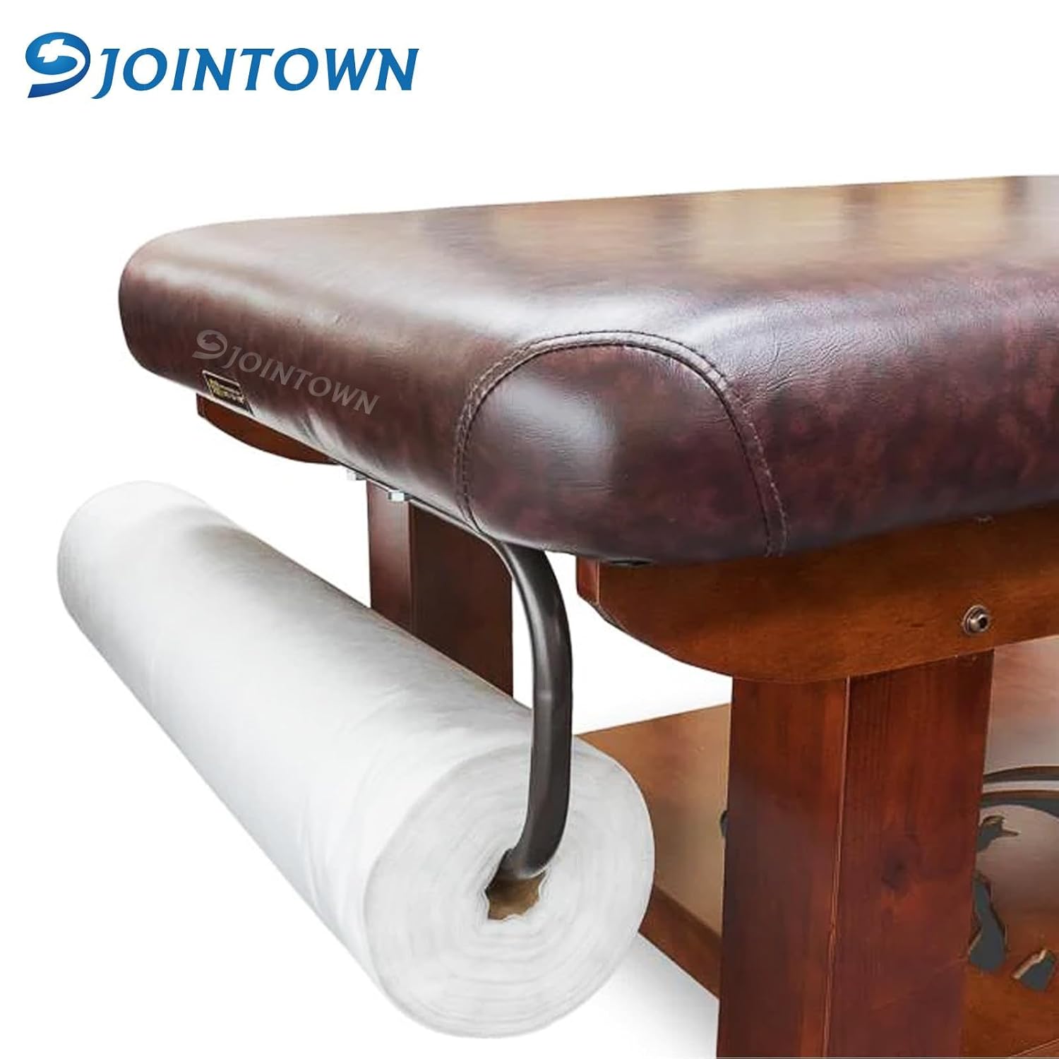 Jointown Disposable Massage Table Sheets-71 x 31.5 x 50 Sheets/Roll-30 g/㎡-6 Roll Non woven Bed Sheets with Face Hole -Soft and Durable Table Cove Ideal for Spa. Massage Table. Tattoo. Waxing Table