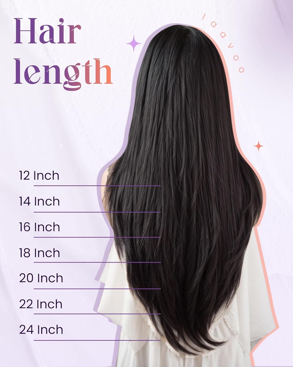 LaaVoo Human Hair Weft Extensions. 24 Inch 100g Black Balayage Silver Grey. Weft Hair Extensions Double Straight for Women