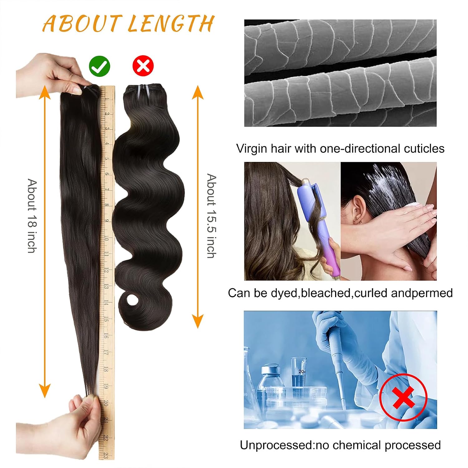 14A Brazilian Body Wave Bundles Human Hair 22 22 22 Inch 100% Real Raw Virgin Human Hair Bundles Body Wave 3 Bundles Human Hair Extension Natural Color(22 22 22)