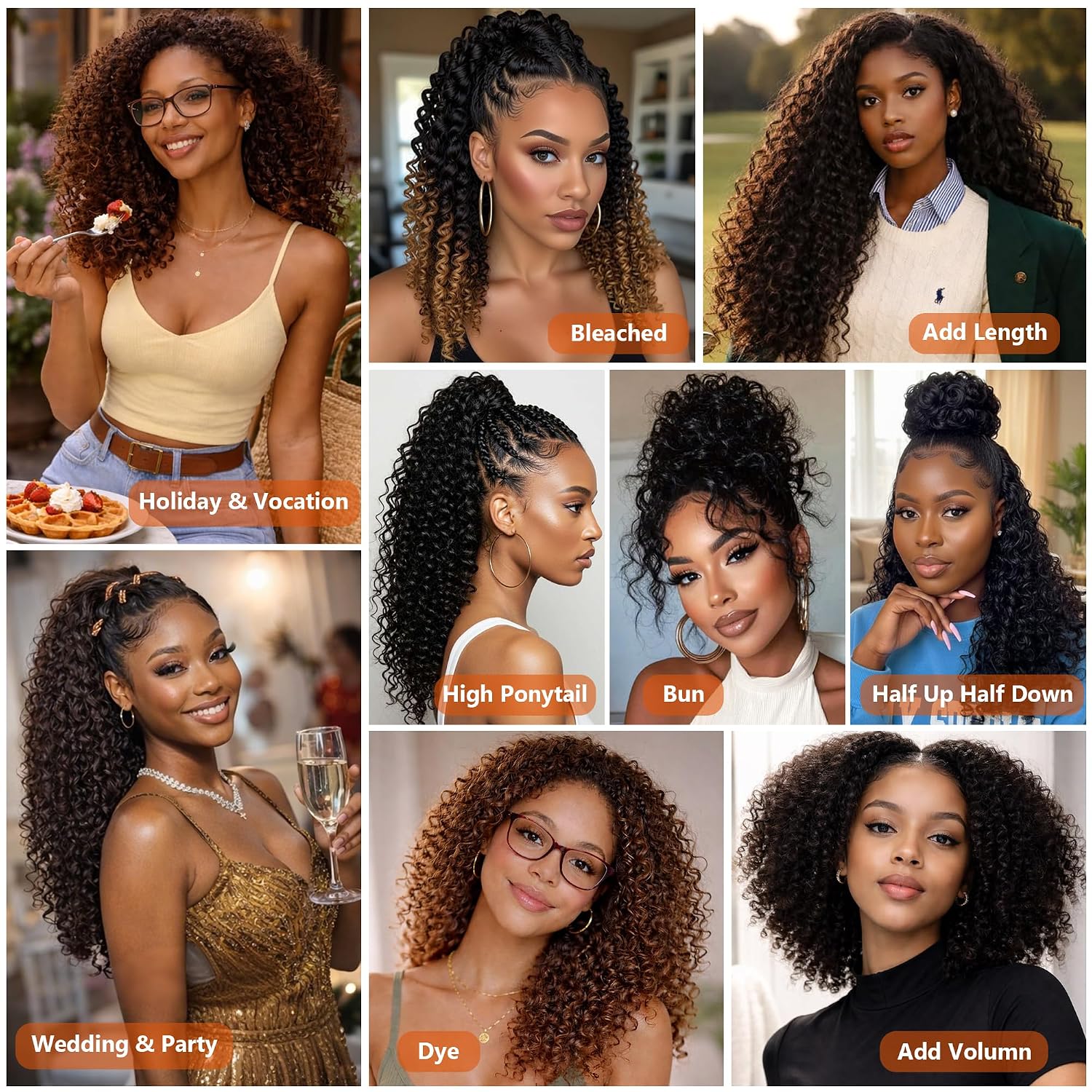 100% Human Hair Crochet Hair Burmese Curly. Pre-Looped & Pre-Separated Crochet Braids. Natural Black. Soft Lightweight. No Shedding. Tangle Free. Crochet Hair for Black Women 100strands 120g 20 Inch