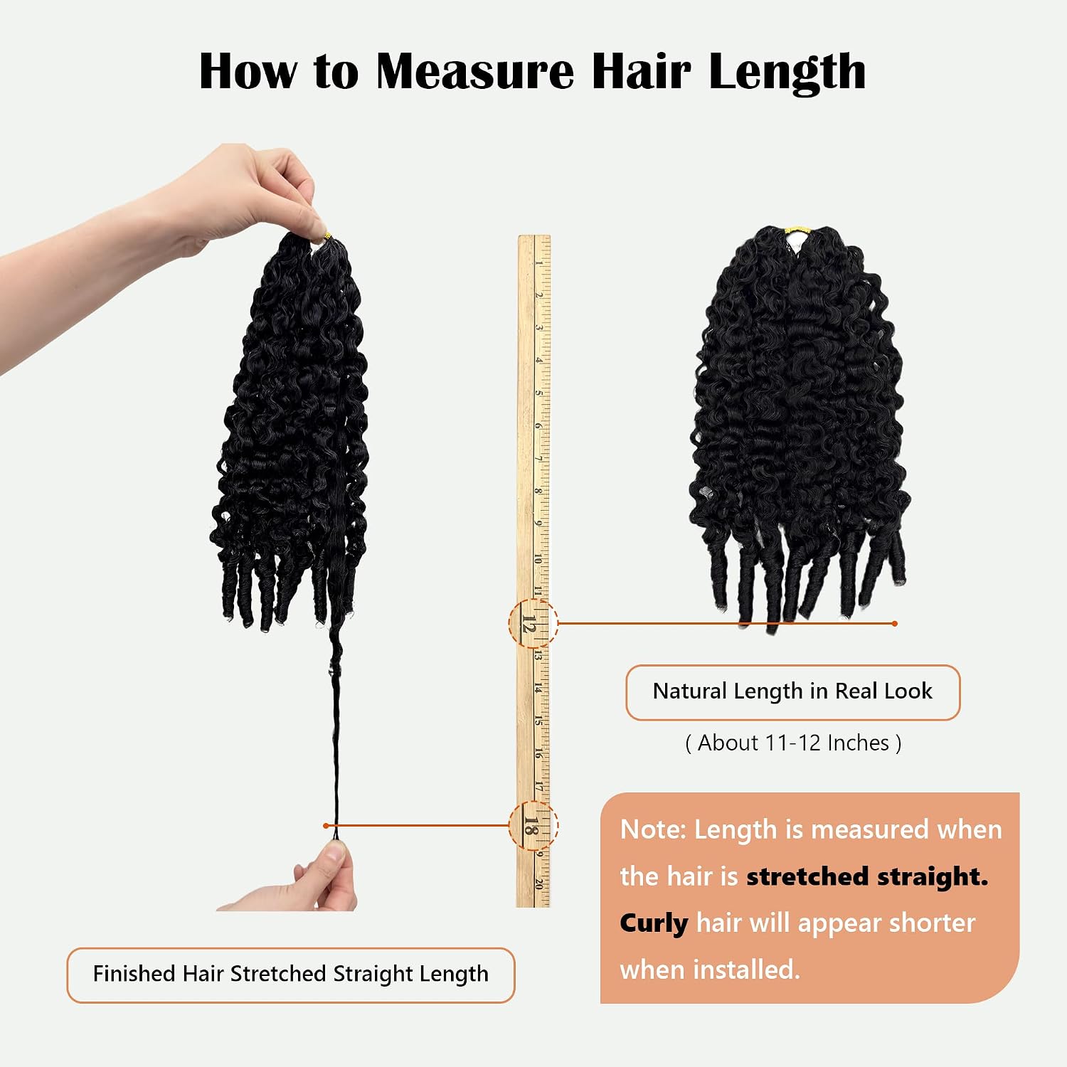 100% Human Hair Crochet Hair Burmese Curly. Pre-Looped & Pre-Separated Crochet Braids. Natural Black. Soft Lightweight. No Shedding. Tangle Free. Crochet Hair for Black Women 100strands 120g 20 Inch