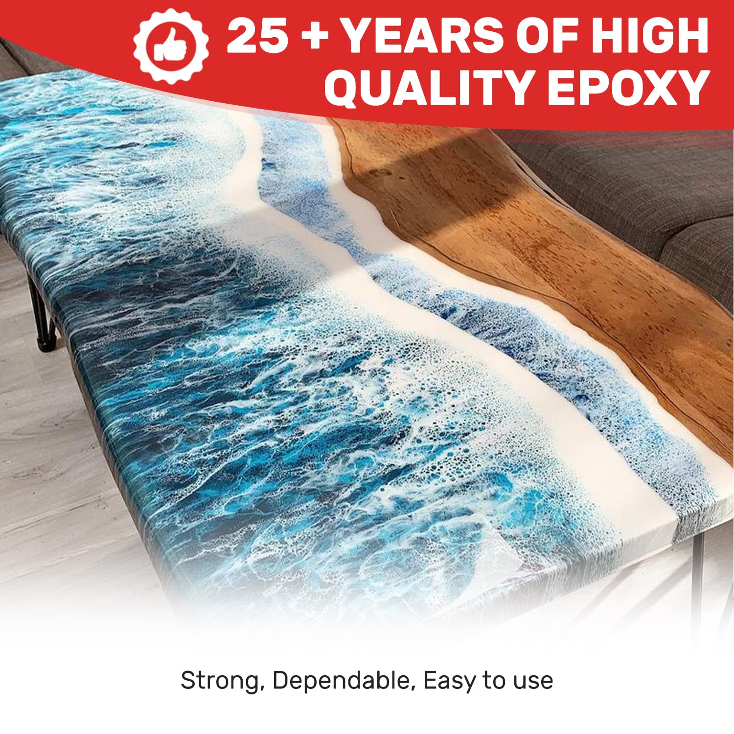 MAS Epoxies Table Top Pro Epoxy Resin Kit. 2-Gallon for Tables. Bar Tops | Crystal Clear Coating Surfaces. Resin Casting for DIY Arts. Crafts. Countertops. Wood Tables. Coasters. Artwork. & Signs