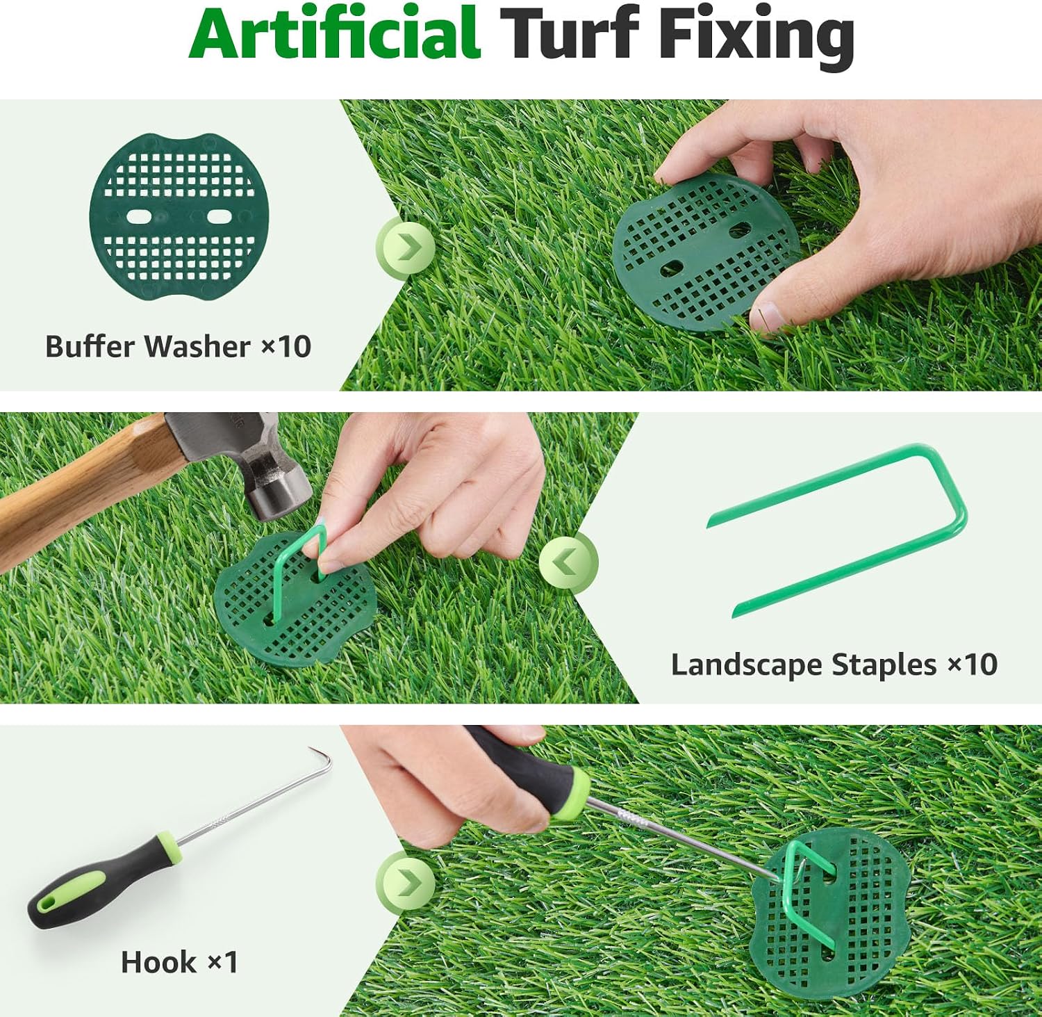 6x10FT Artificial Grass Fake Turf Grass Outdoor Indoor with Drainage Holes | Pet-Friendly Dog Grass Pad. Fast-Drain. Easy to Clean. Perfect for Balcony Patio Backyard Garden Wedding Christmas Decoration