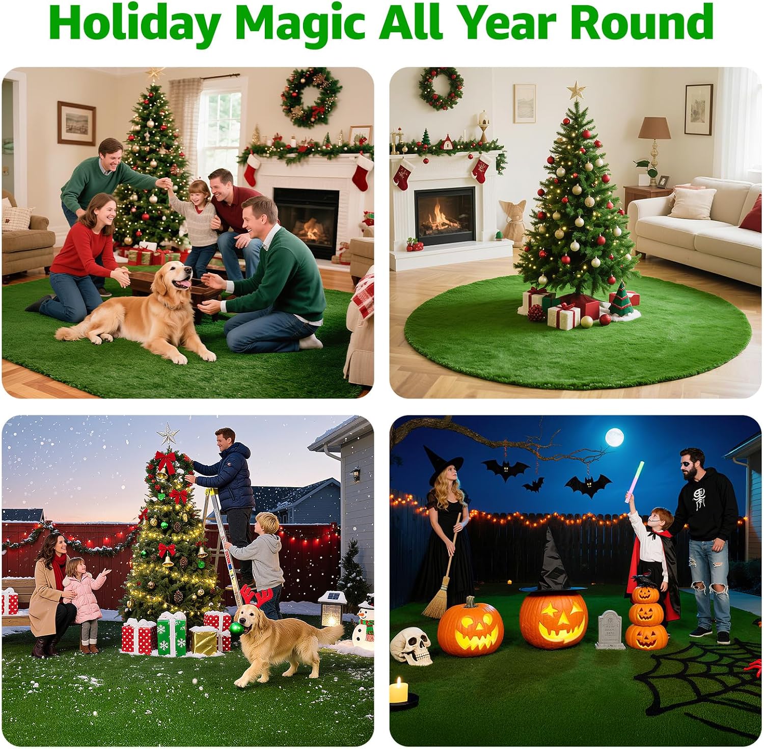 6x10FT Artificial Grass Fake Turf Grass Outdoor Indoor with Drainage Holes | Pet-Friendly Dog Grass Pad. Fast-Drain. Easy to Clean. Perfect for Balcony Patio Backyard Garden Wedding Christmas Decoration