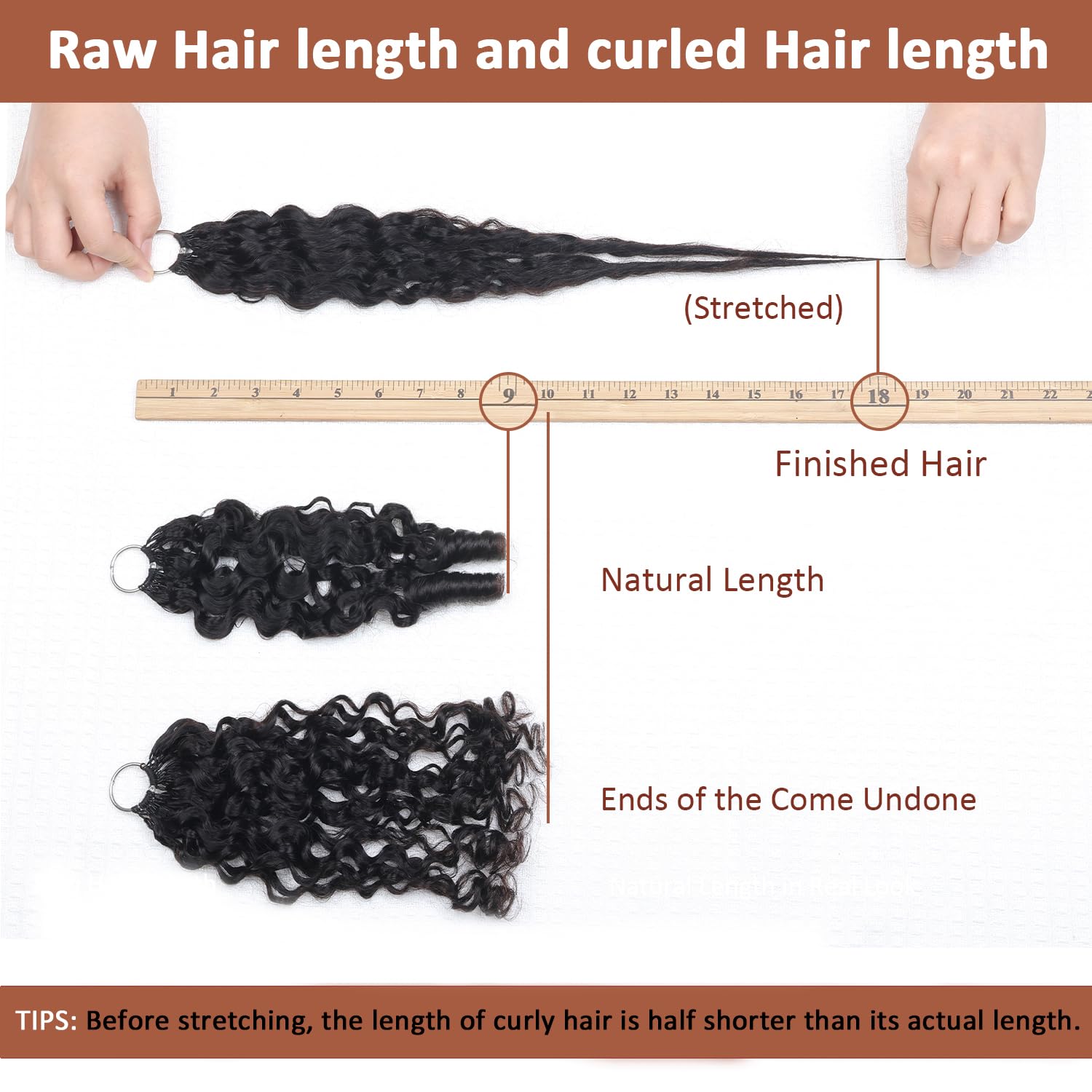 Feather Crochet Human Hair 20 Inch Burmese Curly Crochet Human Hair for Black Women 200 Strands 250g Pre-Separated Invisible Human Hair Extensions Natural Black 1B#