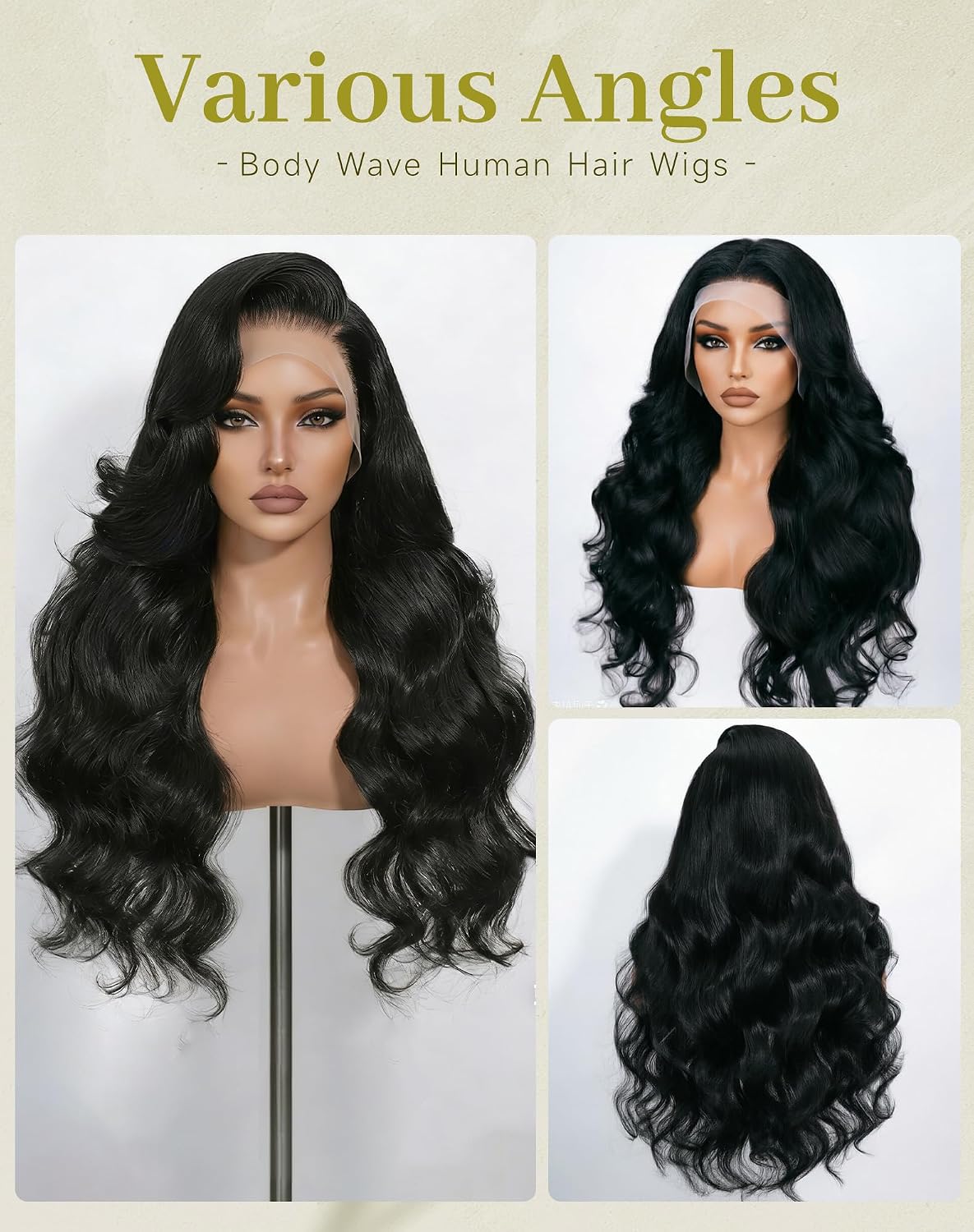 MsBertha 26 Inch Body Wave Human Hair Wig 13x6 Lace Front Wigs Human Hair Pre Plucked 200 Density HD Lace Frontal Wigs With Baby Hair Glueless Wigs Silky Smooth Tangle-free for Women Daily