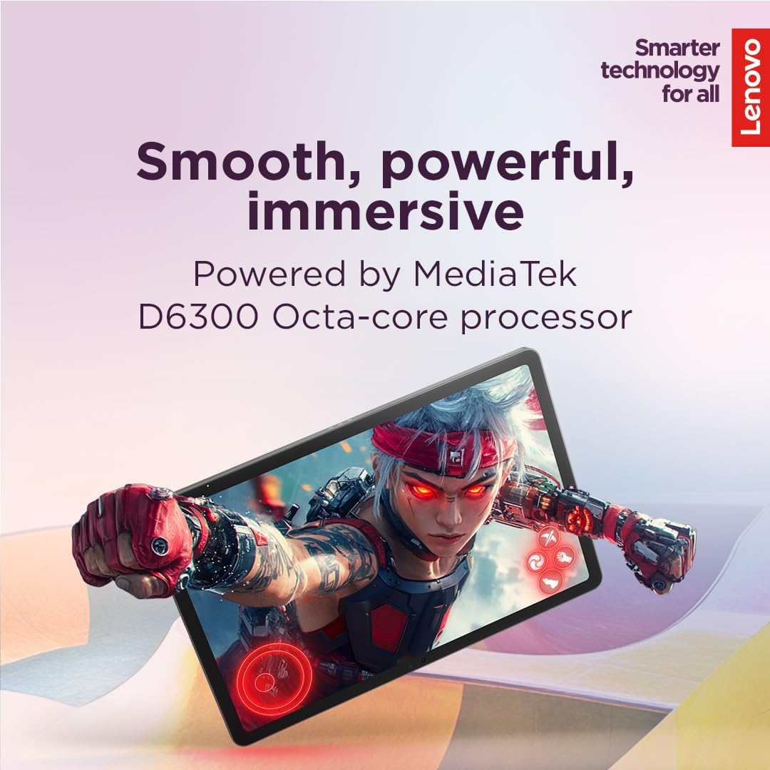 Lenovo Idea Tab - College Tablet - 11″ 2.5K IPS Touchscreen Display - 90Hz - MediaTek Dimensity 6300-4 GB Memory - 128 GB Storage - Integrated Arm Mali-G57 MC2 - Tab Pen and Folio Case