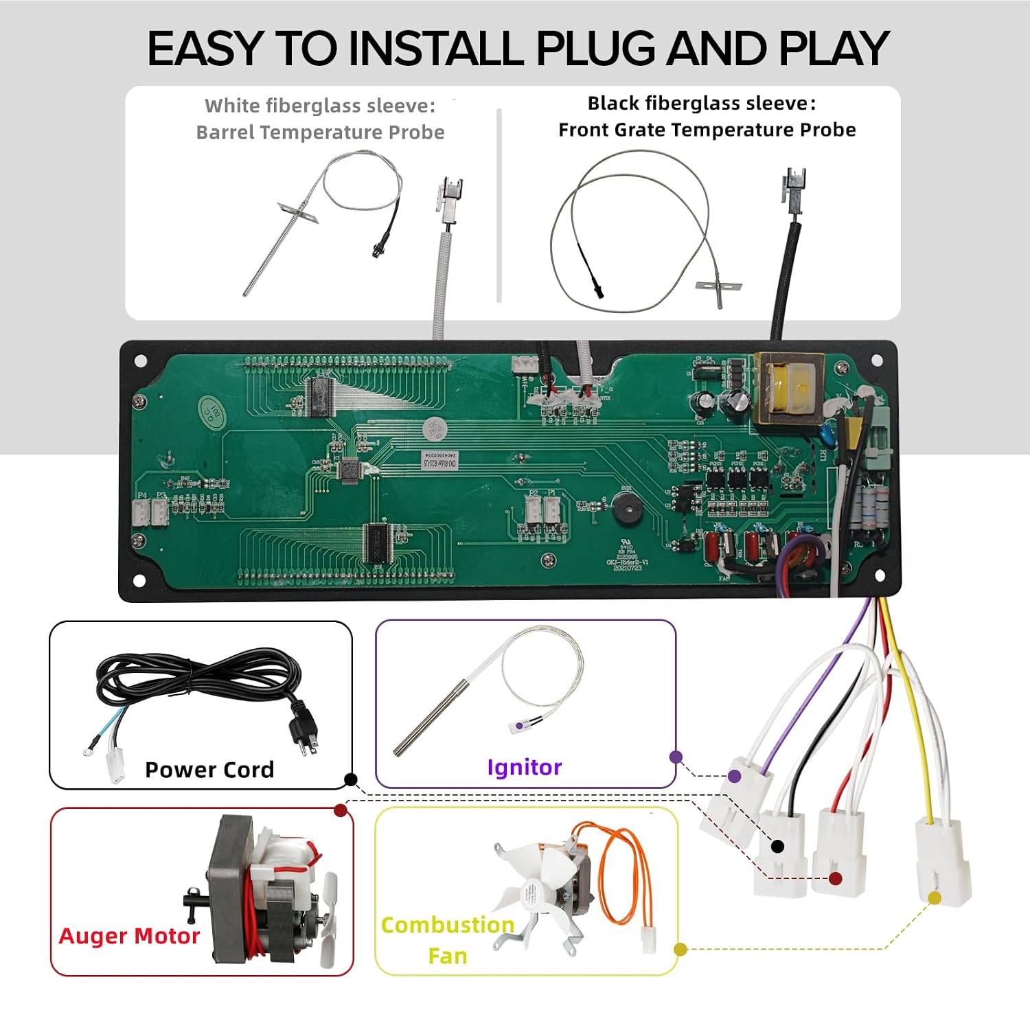 G2 Digital Control Panel Replacement Parts for Oklahoma Joe's Rider 600 900 1200 Generation 2 Pellet Grill Smokers.Control Broad Replacement for Oklahoma Joe's. Part Number 16812-04 16813-08