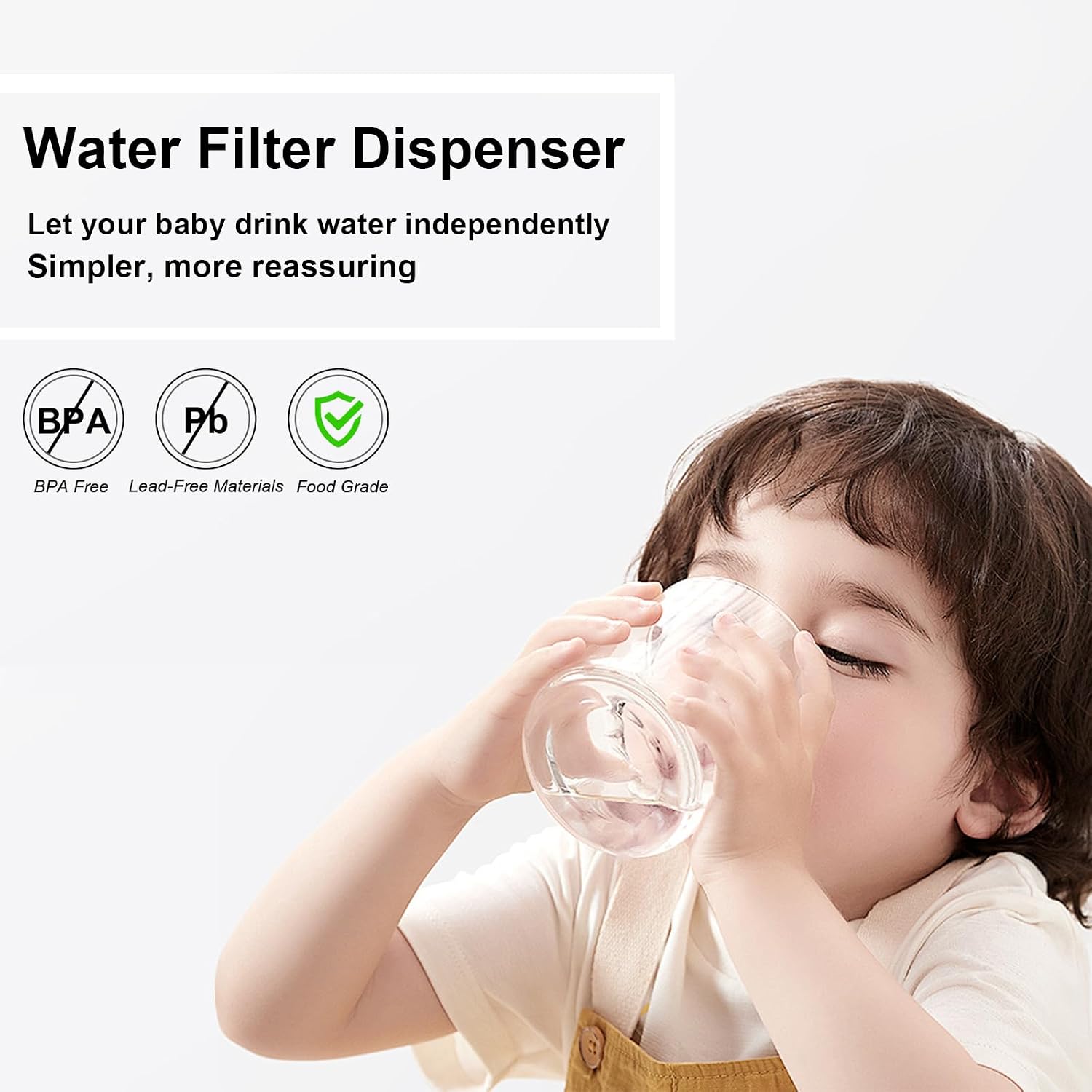 Glass Water Filter Pitcher.3.25 Gallon Water Filter Dispenser with Filter.BPA-Free.Reduces Chlorine and More.Softens the Water.Large Clearly Filtered Water Pitcher for Home.Office and Kitchen