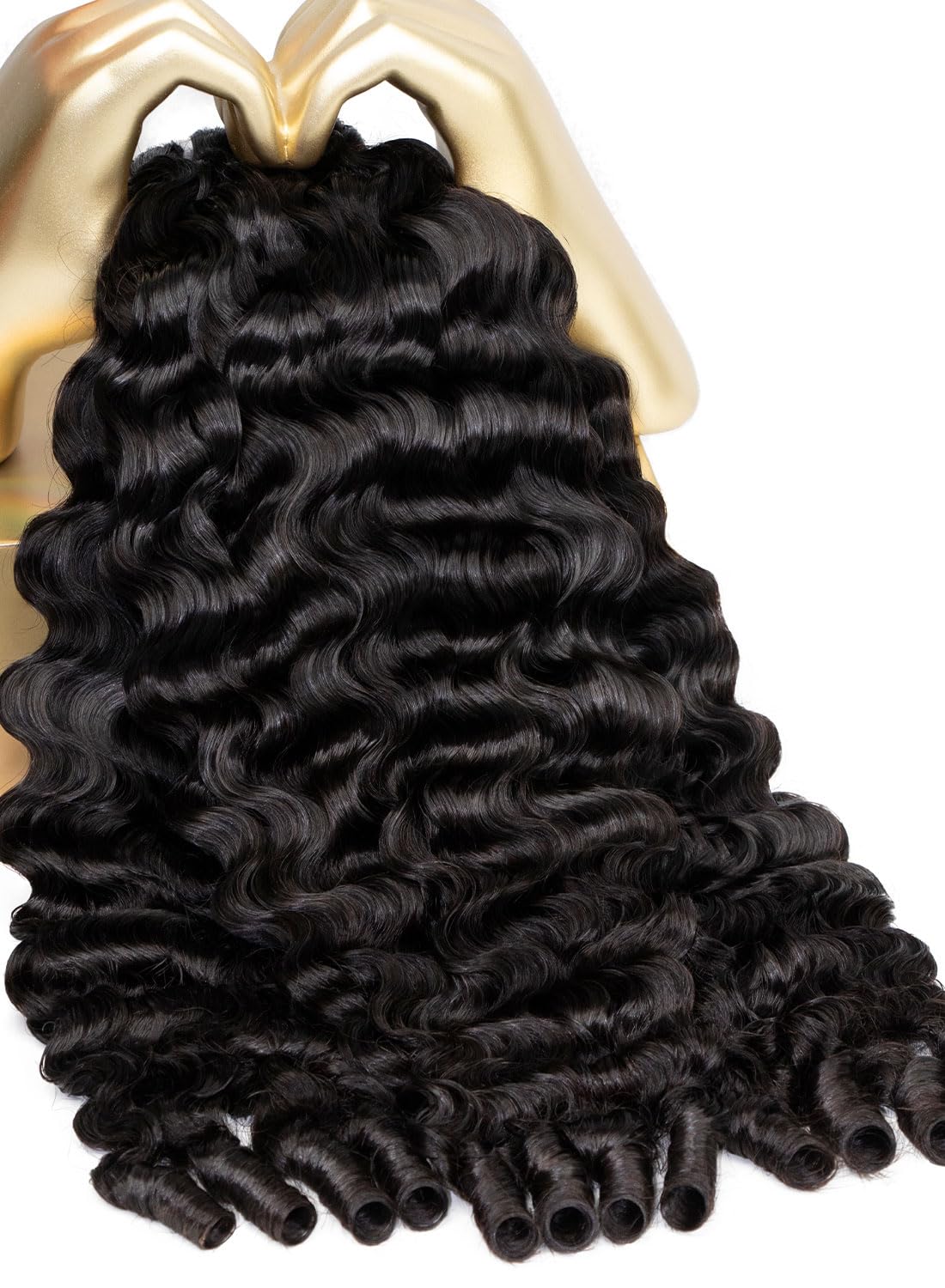 MLIP Burmese Curly Bundles Human Hair. 100% Raw Virgin Hair | Cuticle Aligned Thick From Root to Tip. Moisture Retaining Bouncy Curls. Low Shedding. 3 Bundles 16 18 20 Inch Sew In Weave