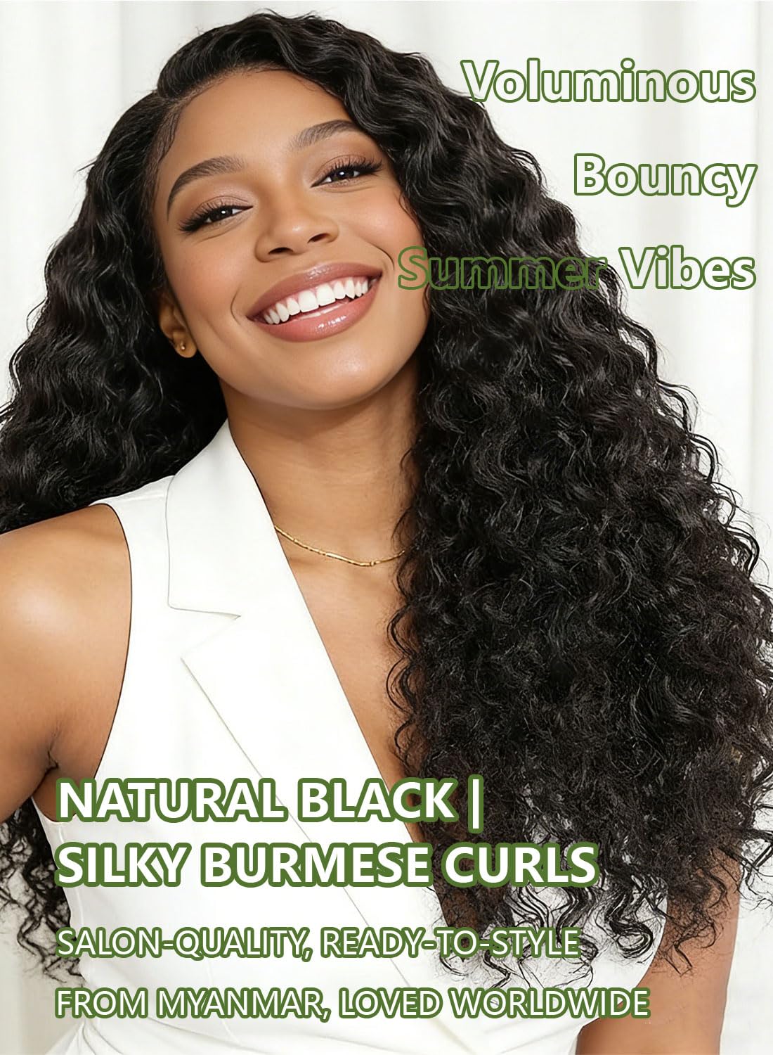 MLIP Burmese Curly Bundles Human Hair. 100% Raw Virgin Hair | Cuticle Aligned Thick From Root to Tip. Moisture Retaining Bouncy Curls. Low Shedding. 3 Bundles 16 18 20 Inch Sew In Weave