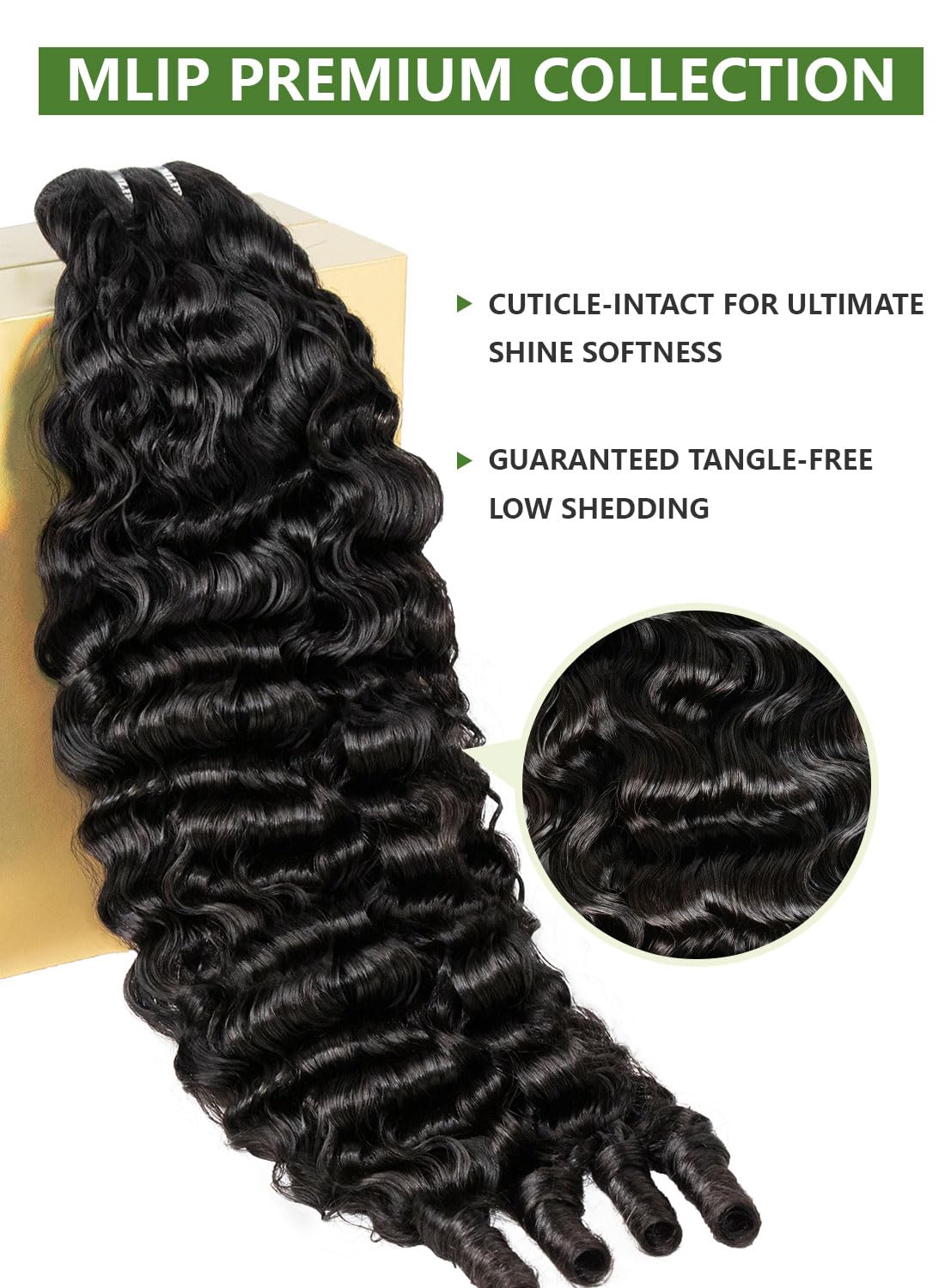 MLIP Burmese Curly Bundles Human Hair. 100% Raw Virgin Hair | Cuticle Aligned Thick From Root to Tip. Moisture Retaining Bouncy Curls. Low Shedding. 3 Bundles 16 18 20 Inch Sew In Weave