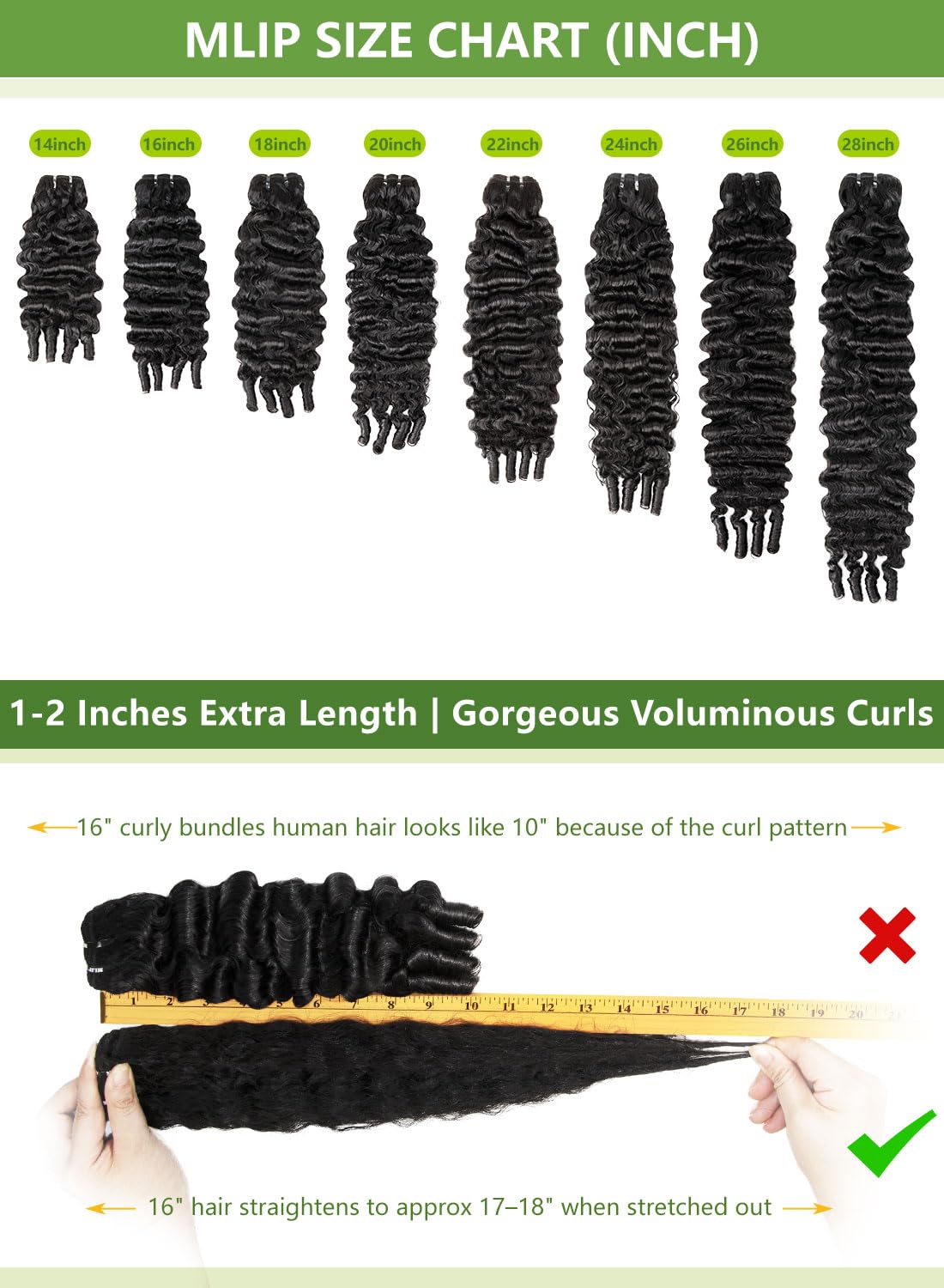 MLIP Burmese Curly Bundles Human Hair. 100% Raw Virgin Hair | Cuticle Aligned Thick From Root to Tip. Moisture Retaining Bouncy Curls. Low Shedding. 3 Bundles 16 18 20 Inch Sew In Weave