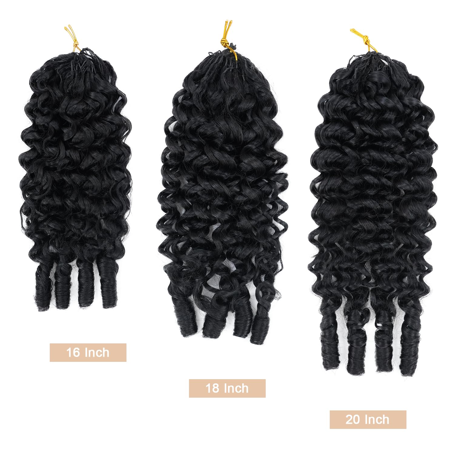 LOVENEA Burmese Curly Crochet Human Hair for Black Women 18 Inch 150g | Pre-Separated Miracle Knots. Invisible Knotless. 100% Virgin Human Hair. Soft Natural Black. Reusable Feather Hair Extensions