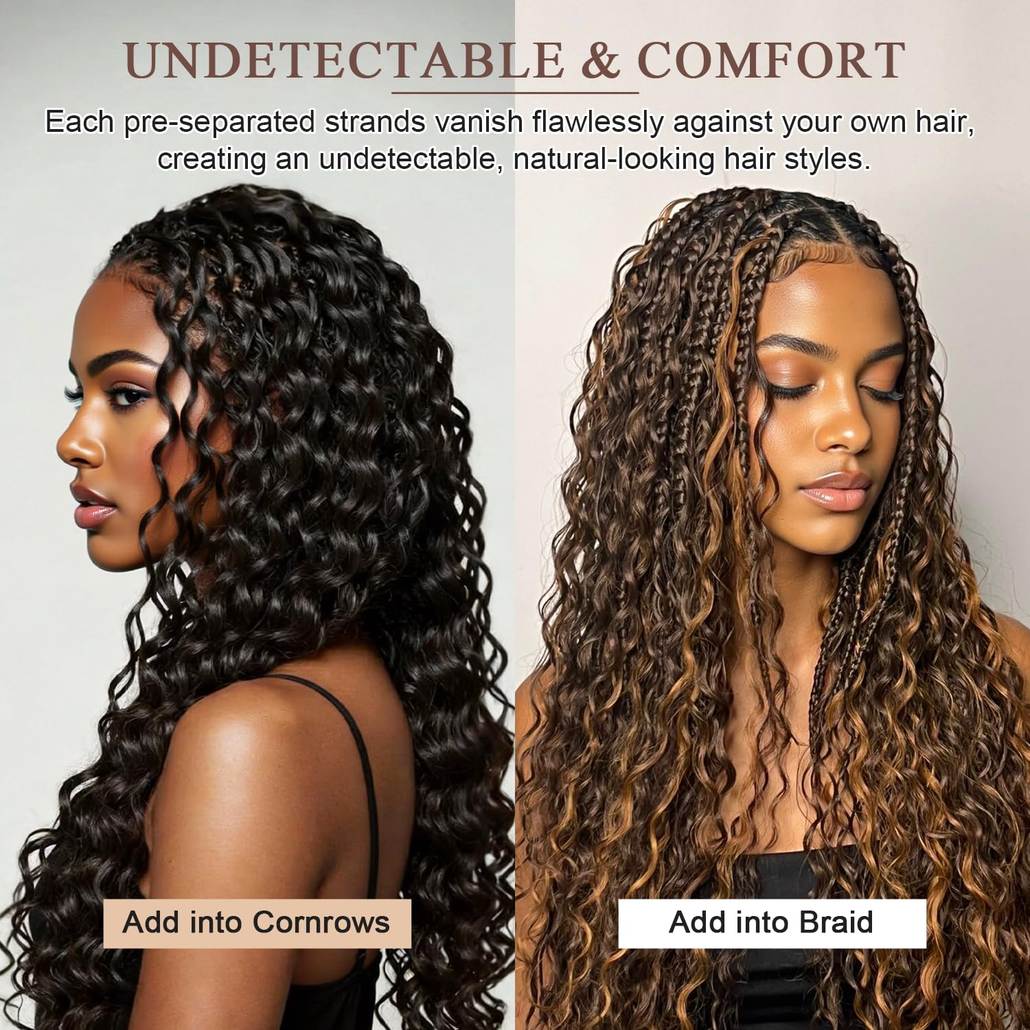 LOVENEA Burmese Curly Crochet Human Hair for Black Women 18 Inch 150g | Pre-Separated Miracle Knots. Invisible Knotless. 100% Virgin Human Hair. Soft Natural Black. Reusable Feather Hair Extensions