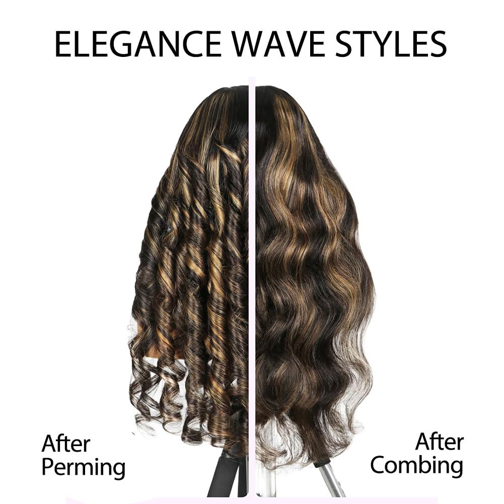 Balayage Ombre Highlight Body Wave 13x6 Lace Front Wigs Human Hair 26 Inch | 13x6 HD Transparent Lace Frontal. 1B/27 Black & Blonde Wigs. 180% Density. Pre Plucked with Baby Hair. Glueless for Women
