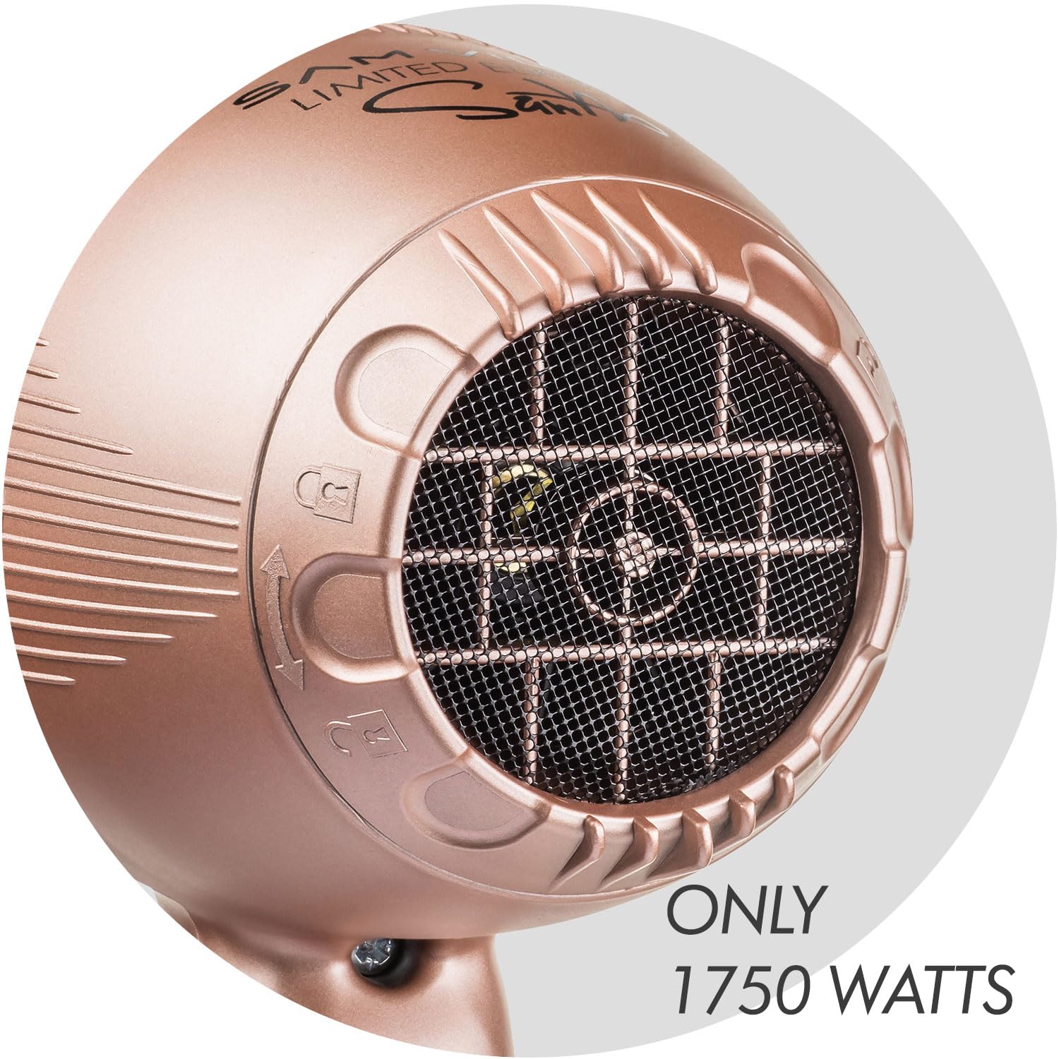 Sam Villa Lightweight & Quiet Ionic Professional Hair Dryer With Variable Speed & Temperature. Rose Gold