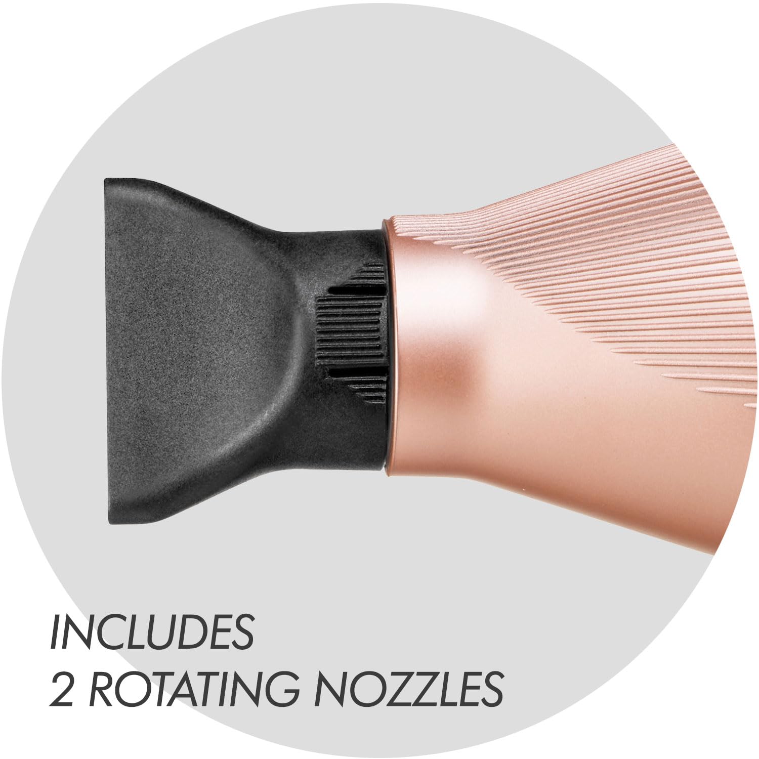 Sam Villa Lightweight & Quiet Ionic Professional Hair Dryer With Variable Speed & Temperature. Rose Gold