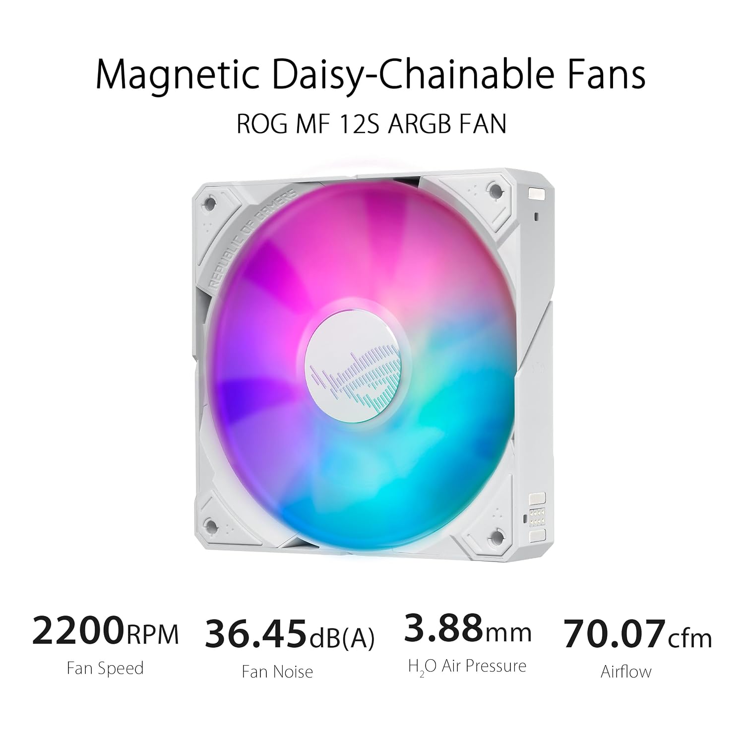 ASUS ROG Ryujin III 240 ARGB WHT All-in-one Liquid CPU Cooler with 240mm Radiator. Asetek 8th gen Pump. 2X Magnetic 120mm ARGB Fans (Daisy Chain Design). 3.5 LCD Display..White. 6 Year Warranty