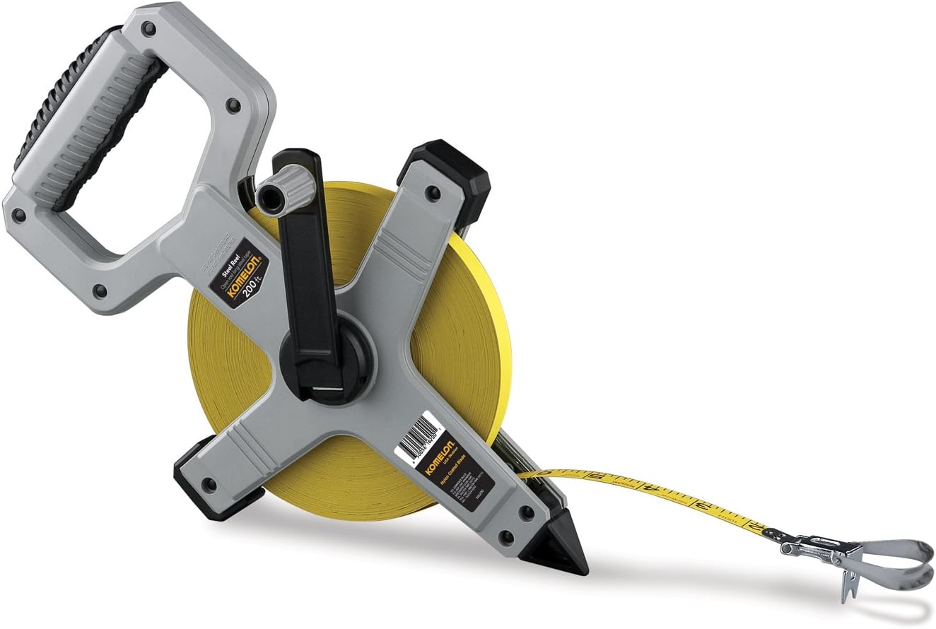 Komelon N6200 Open Reel Long Steel Tape Measure. 200-Feet - Amazon.com