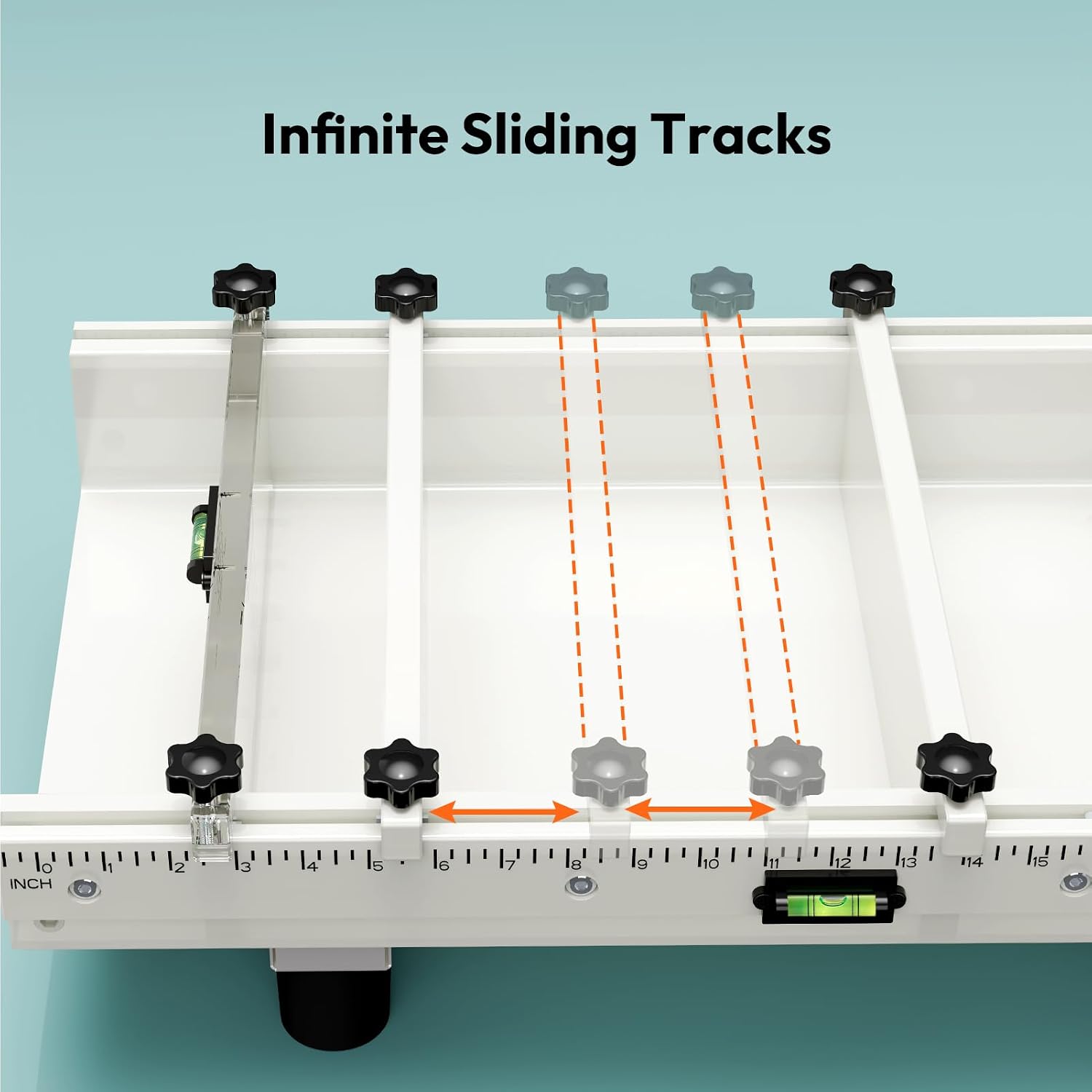 Resiners River Table Epoxy Mold. 24x12x3in with Adjustable Divider. 2 Pack | Dual-Casting Design. Adjustable Size. Transparent Depth Board. Built-in Bubble Levels and Clamp System for Precise Casting