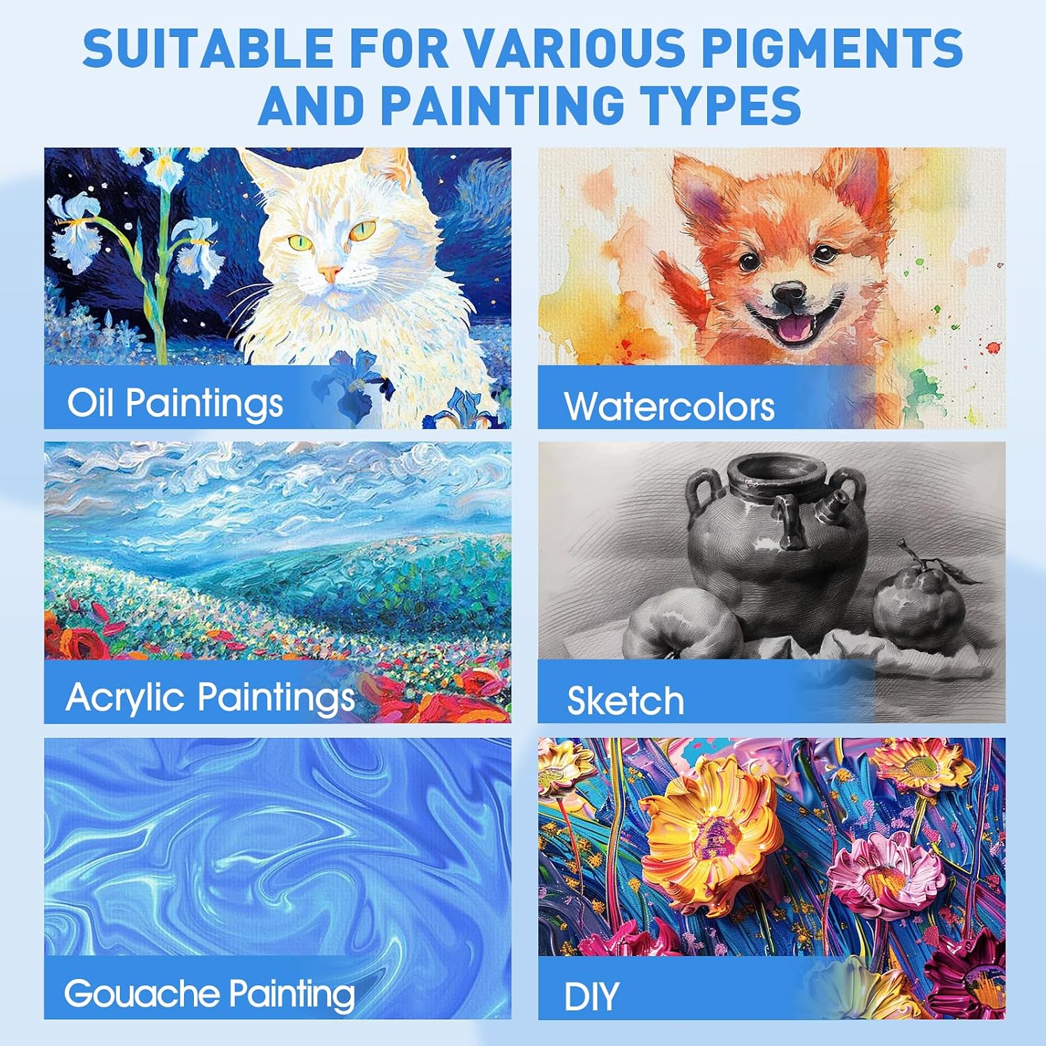 FUMILE Canvas for Painting 30x40. 4 Pack Large Stretched Canvas for Painting-5/8 in Profile Primed White Blank Painting Canvas Value Pack for Oil & Acrylic Paint