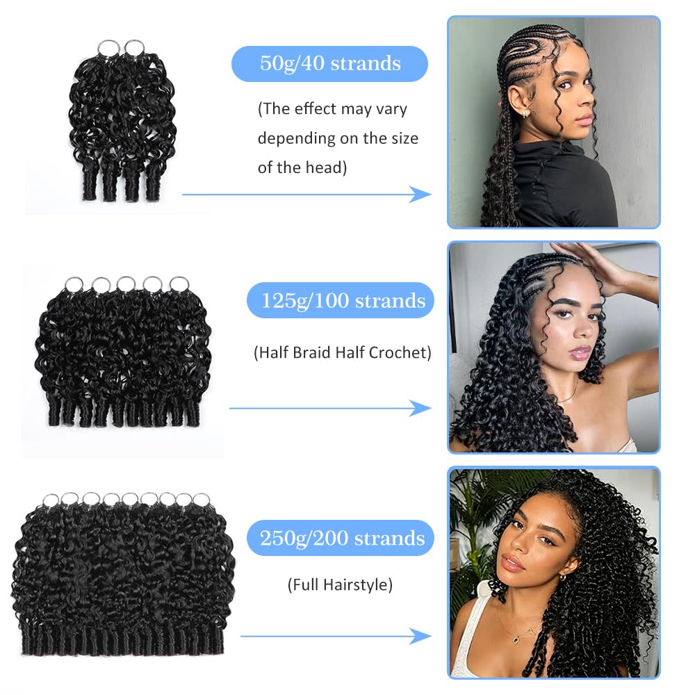 Crochet Human Hair 24 Inch 125g Burmese Curly Feather Human Hair Crochet