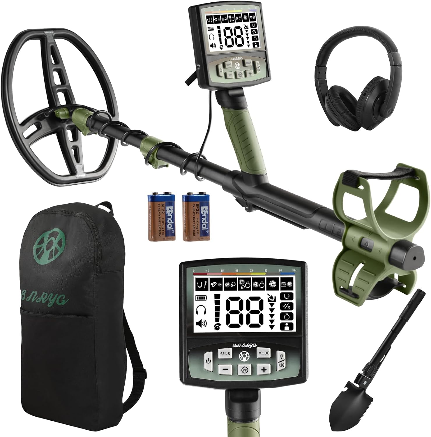 Gbnryg Professional Metal Detector for Adults.12 IP68 Waterproof Search Coil with LCD Backlight.5 Modes Gold Detector.Advanced DSP Chip&High Accuracy System for Beach/Gold Hunting