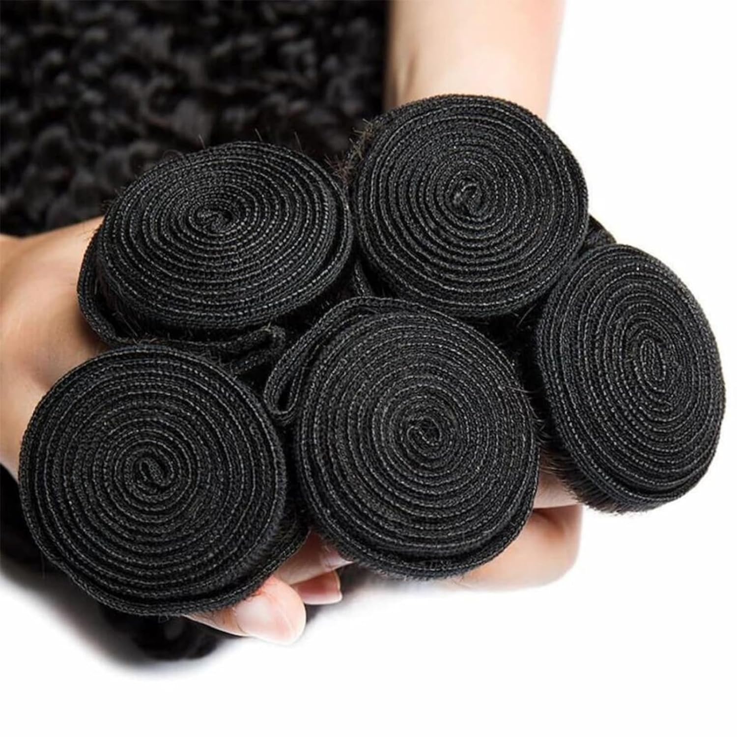 12A Deep Wave Bundles Human Hair 24 24 26 26 Inch Unprocessed Brazilian Virgin Deep Curly Quick Weave 4 Bundles Hair Extensions for Women Natural Color