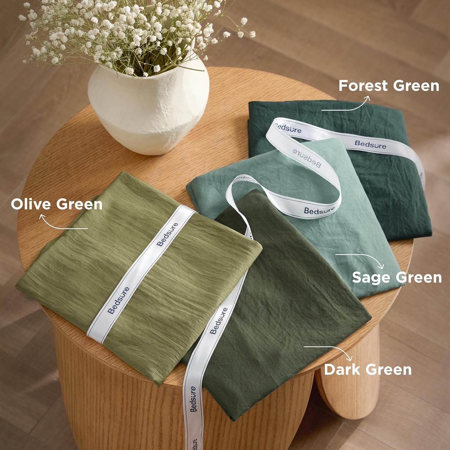 Bedsure Twin/Twin XL Comforter Set. Dark Green Soft Prewashed Bedding for All Seasons. 2 Pieces GentleSoft™ Bed Set. 1 Lightweight Comforter (68x88) and 1 Pillowcase (20x26)