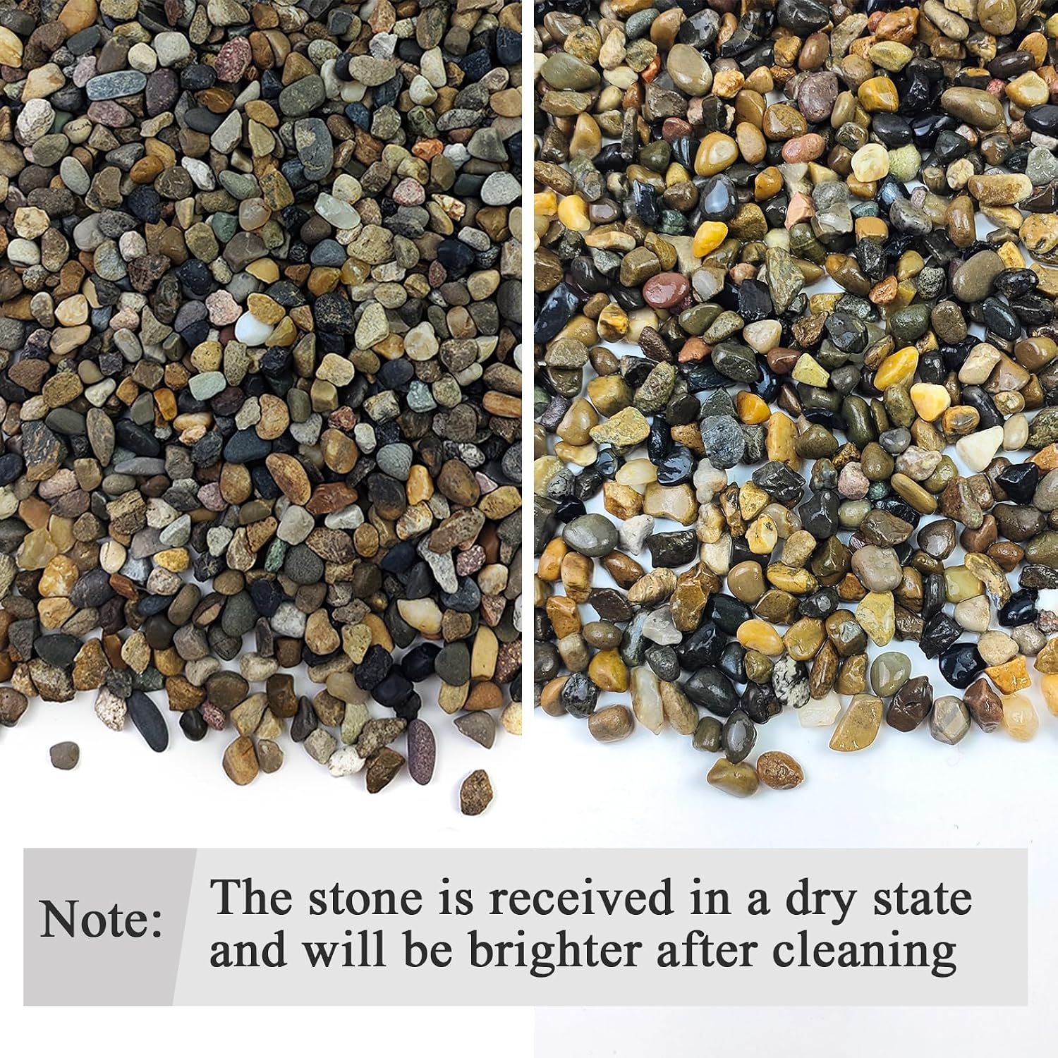 FANTIAN 40 lbs Aquarium Gravel. 1/4 Inch Fish Tank Pea Gravel | Gravel for Landscaping. Decorative River Rocks Stone for Freshwater Tanks. Outdoor Pond. Garden. Terrarium. Drainage