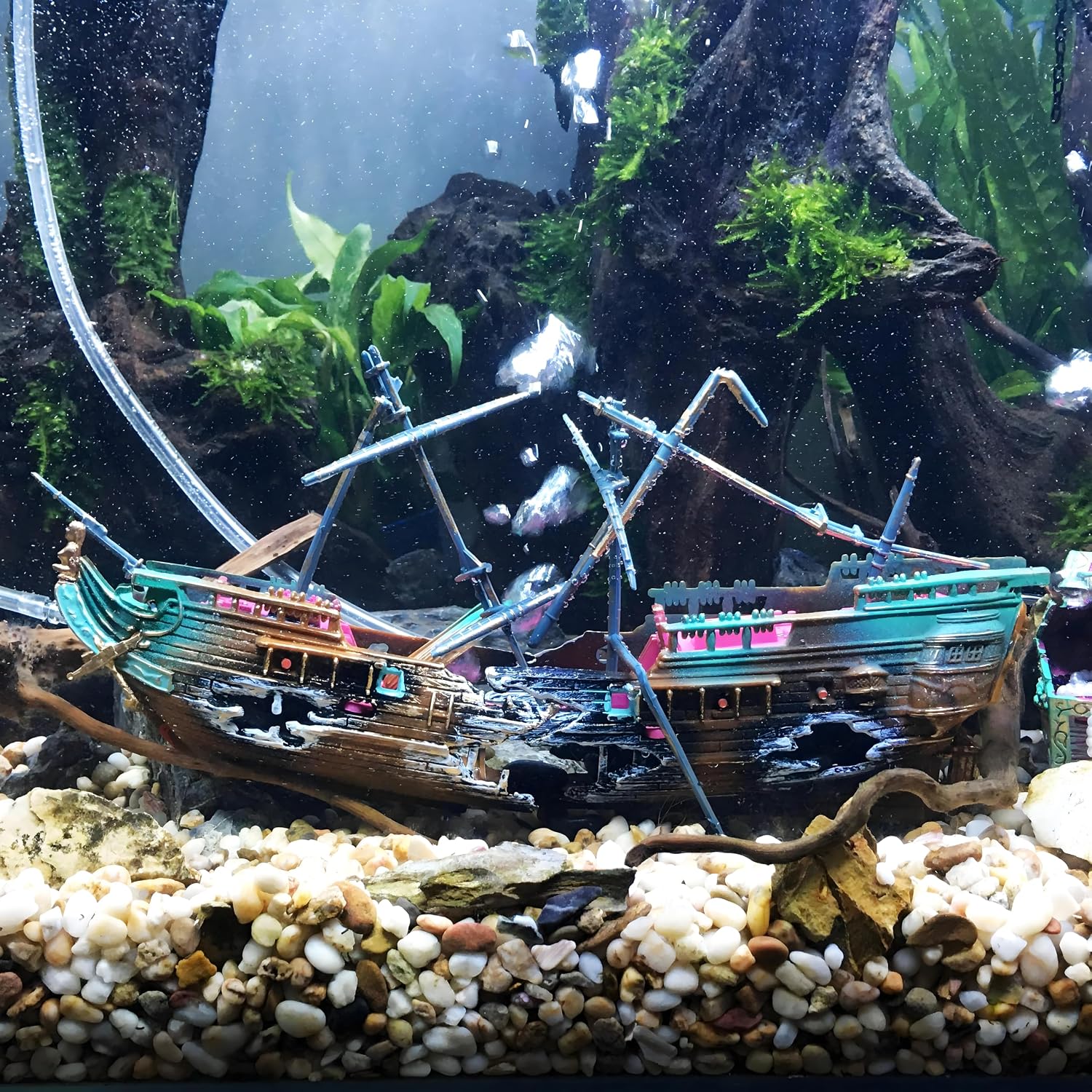 FANTIAN 40 lbs Aquarium Gravel. 1/4 Inch Fish Tank Pea Gravel | Gravel for Landscaping. Decorative River Rocks Stone for Freshwater Tanks. Outdoor Pond. Garden. Terrarium. Drainage