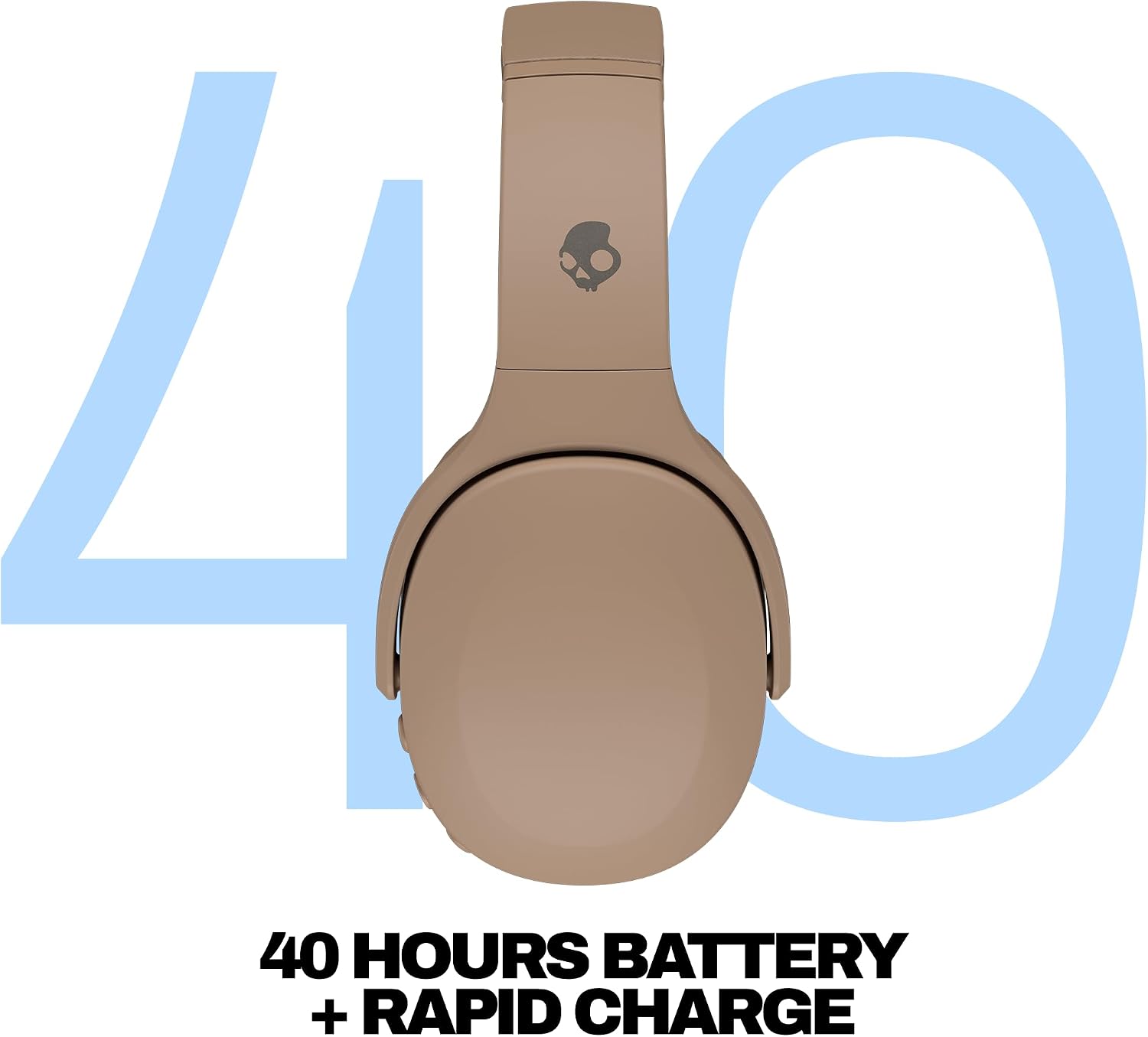 Skullcandy Crusher Evo Wireless Multi-Sensory Bass Headphones - Primer | Bluetooth. Noise Isolating Over-Ear Fit. 40 Hours Battery. Microphone. Working Out. Gym. Travel. Studying. Music